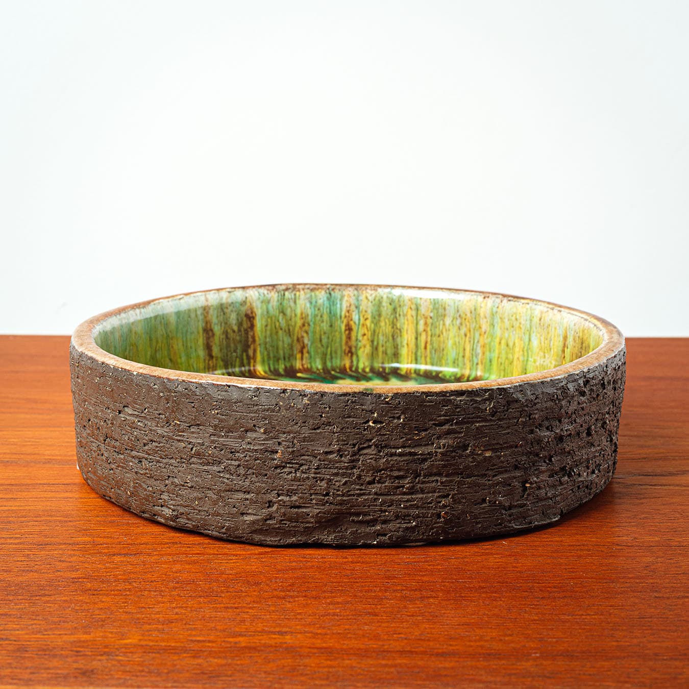 Decorative bowl, multicolor, chamotte stoneware, Denmark, 1970s. - 168493