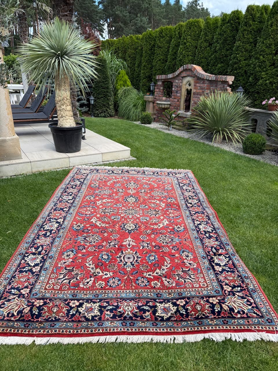 Dywan Kashan, czerwony, wełna, Iran - 168527