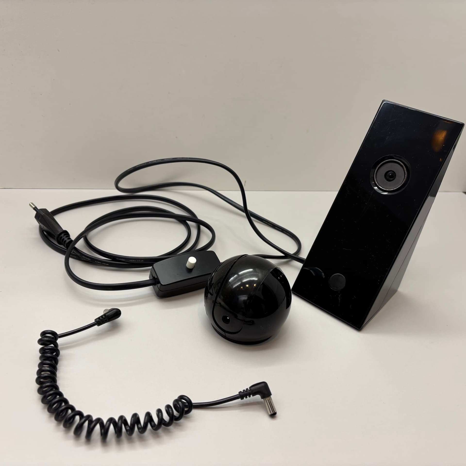 Bedside lamp, Space Age, black plastic, Brilliant Leuchten, Germany, 1980s. - 168599