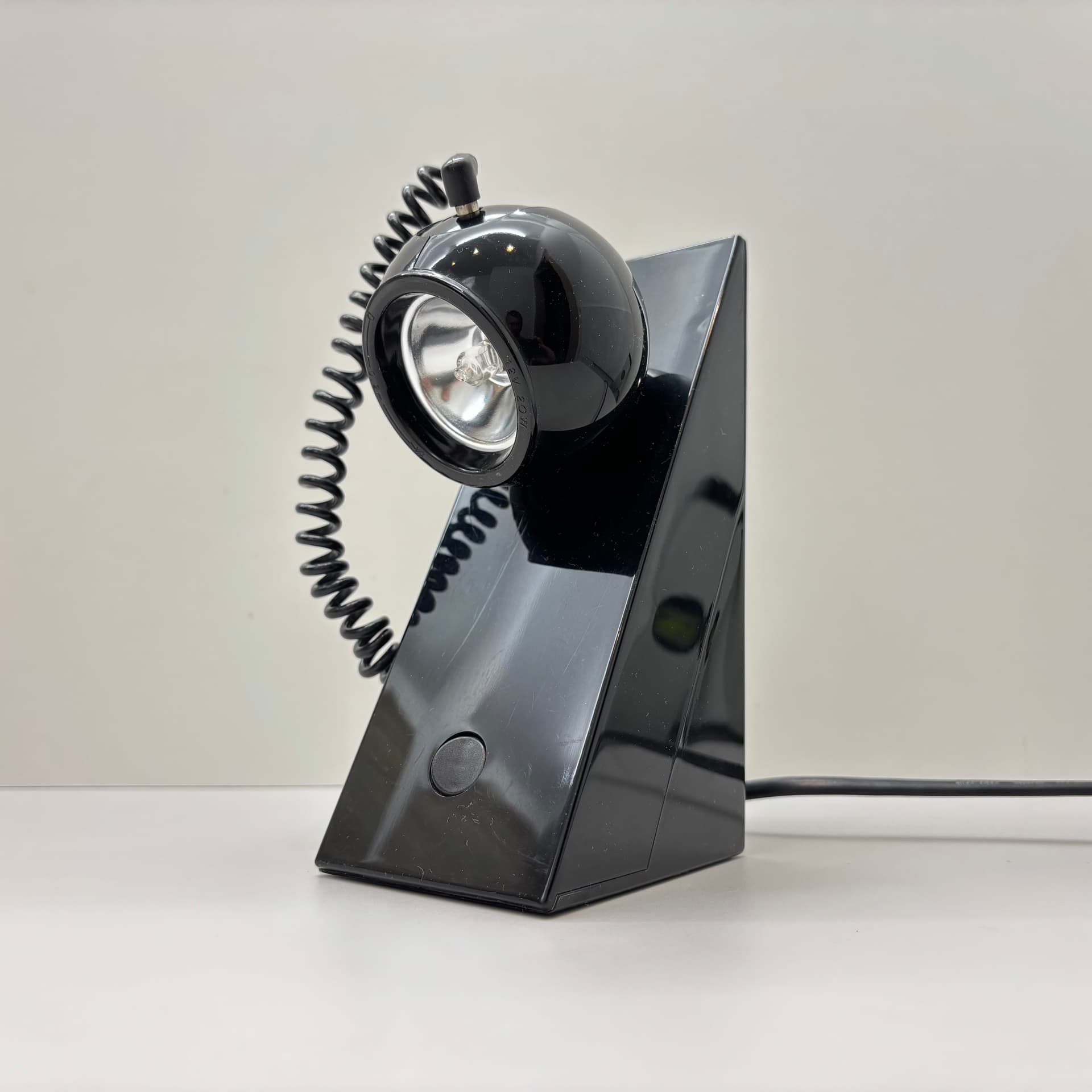 Bedside lamp, Space Age, black plastic, Brilliant Leuchten, Germany, 1980s. - 168591