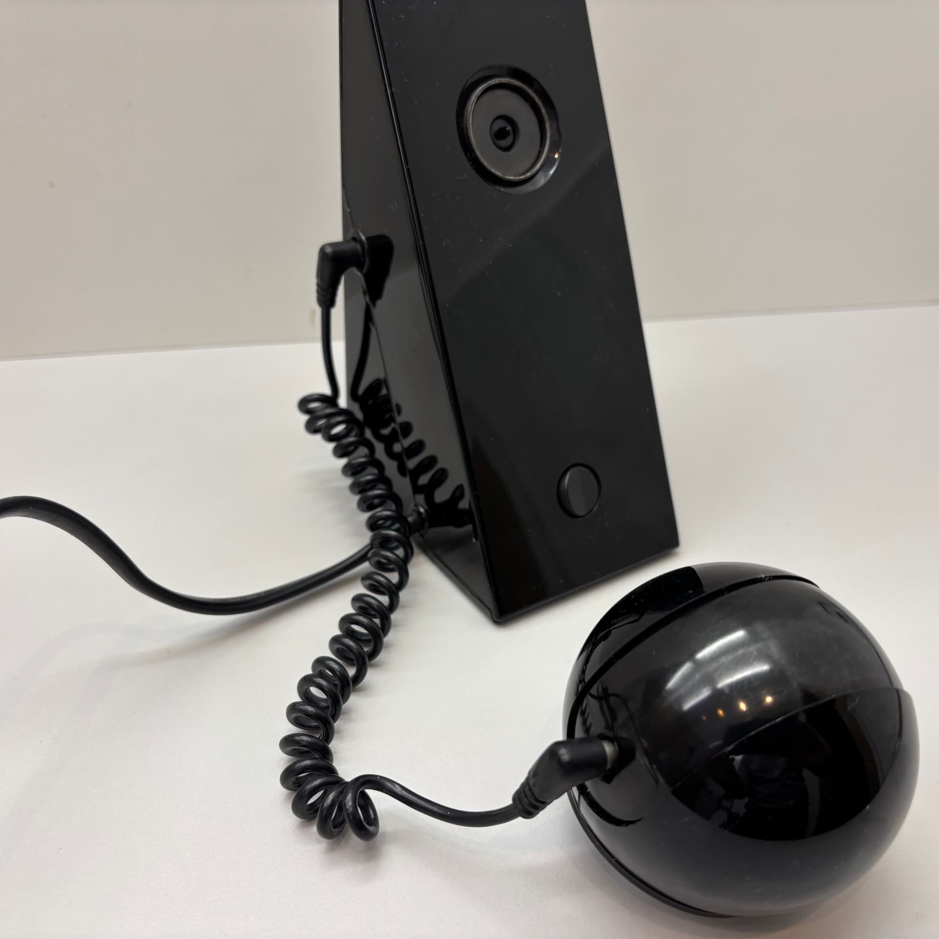 Bedside lamp, Space Age, black plastic, Brilliant Leuchten, Germany, 1980s. - 168597