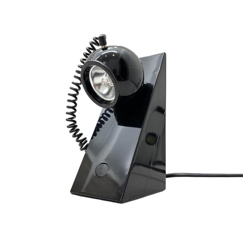 Lampka nocna, Space Age, plastik czarny, Brilliant Leuchten, Niemcy, lata 80.