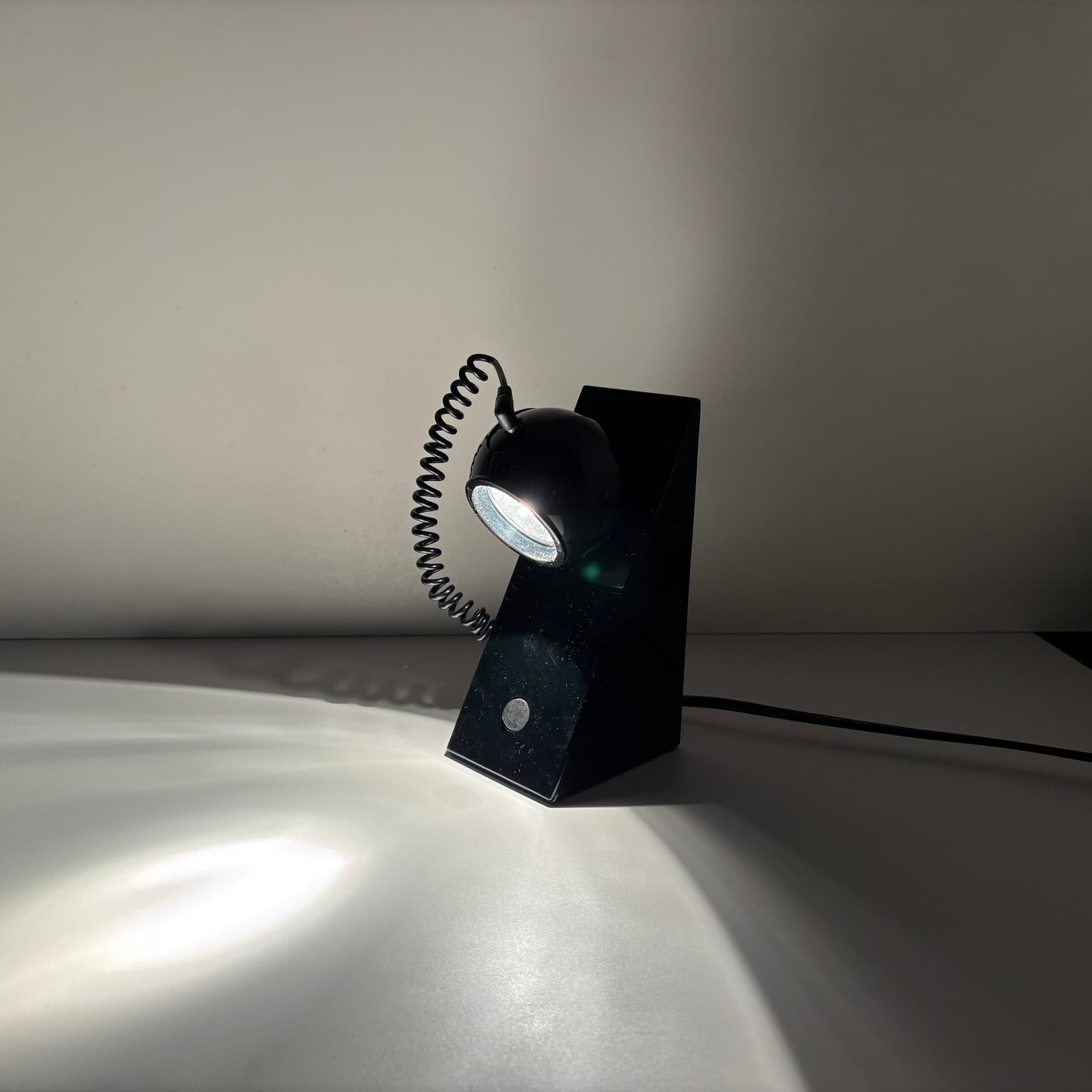 Bedside lamp, Space Age, black plastic, Brilliant Leuchten, Germany, 1980s. - 168594