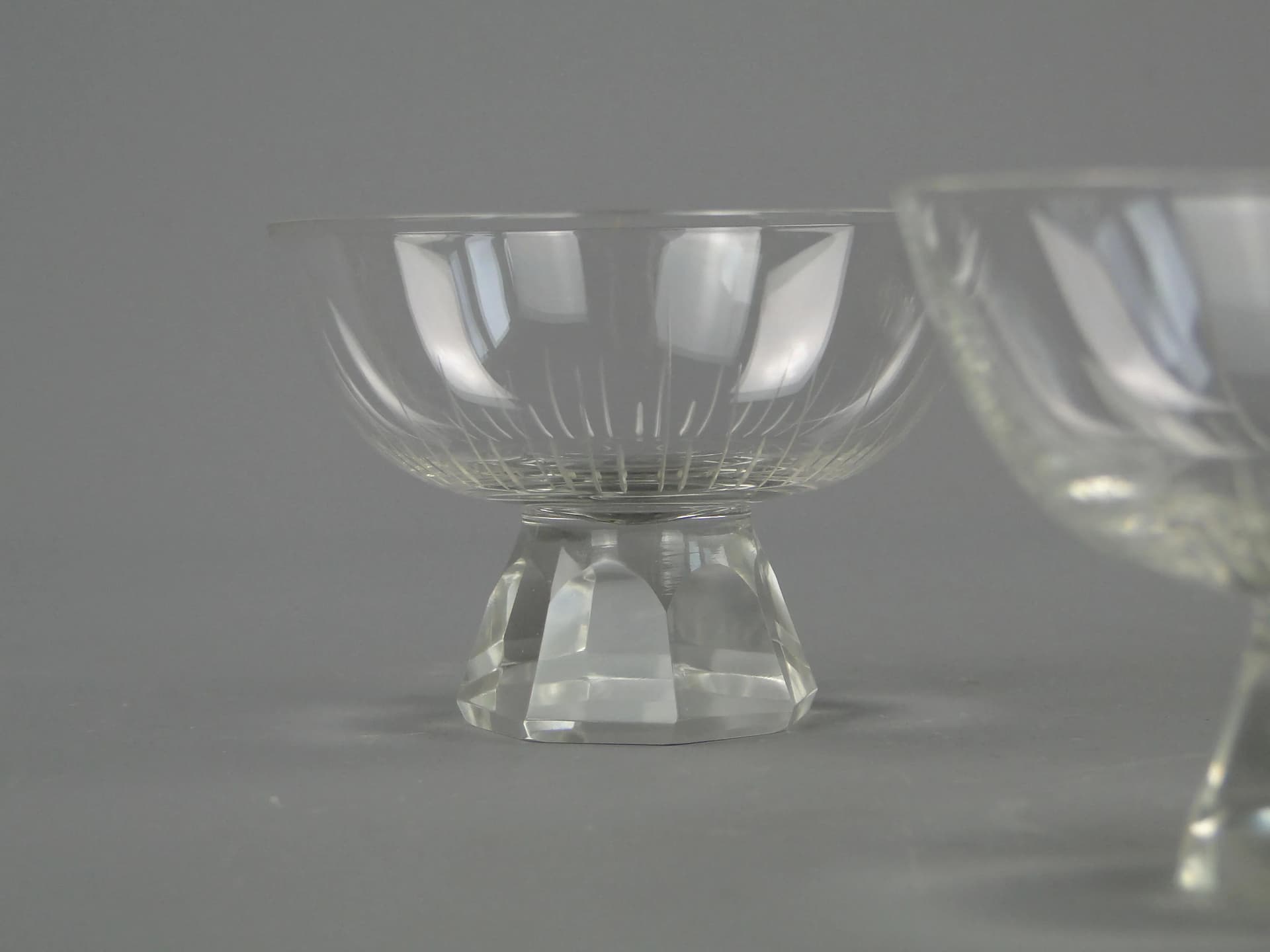 Set of liqueur glasses, transparent crystal, Germany, 1950s. - 10981