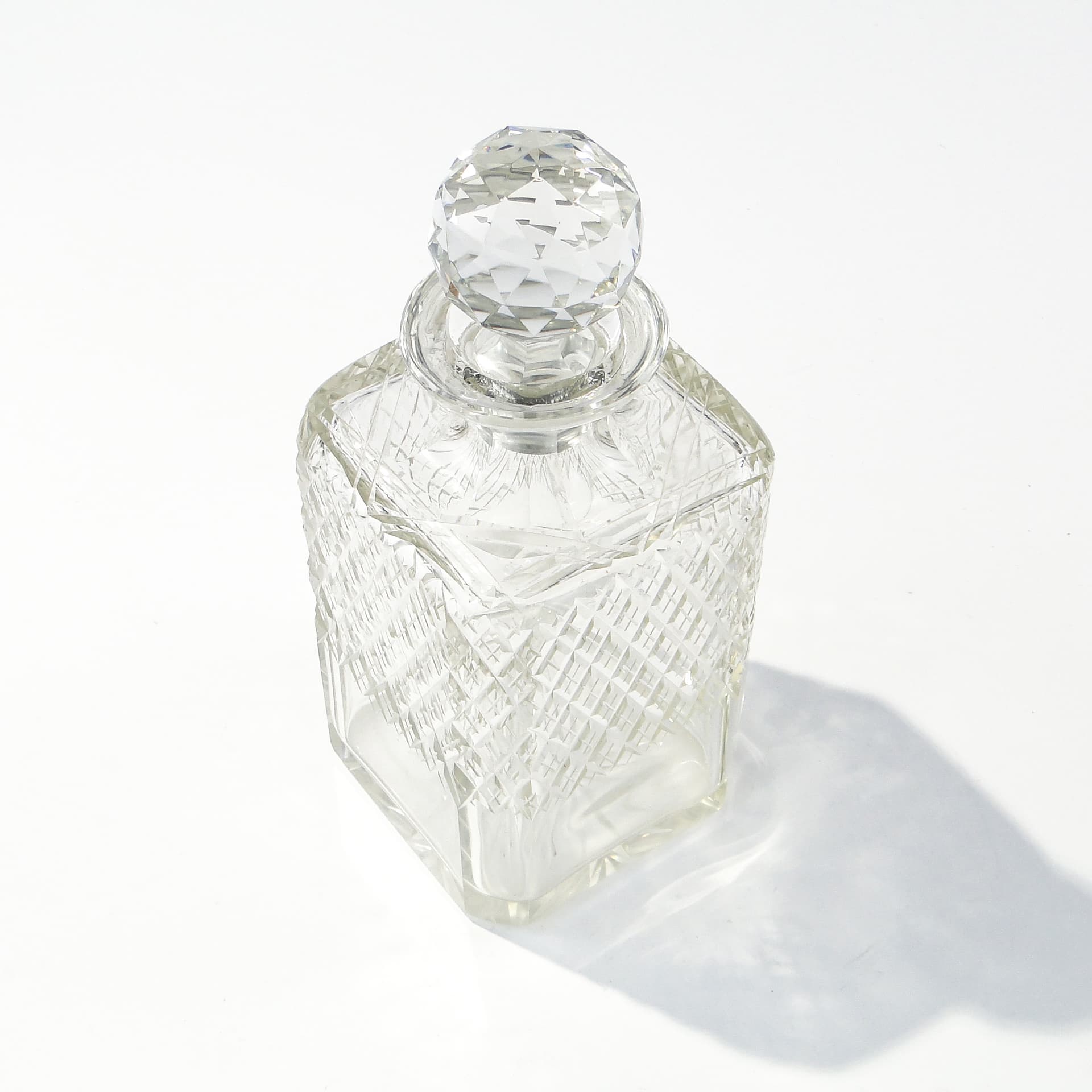 Karafka na whisky, kryształ transparentny, huta Józefina, Polska, lata 30. - 168682