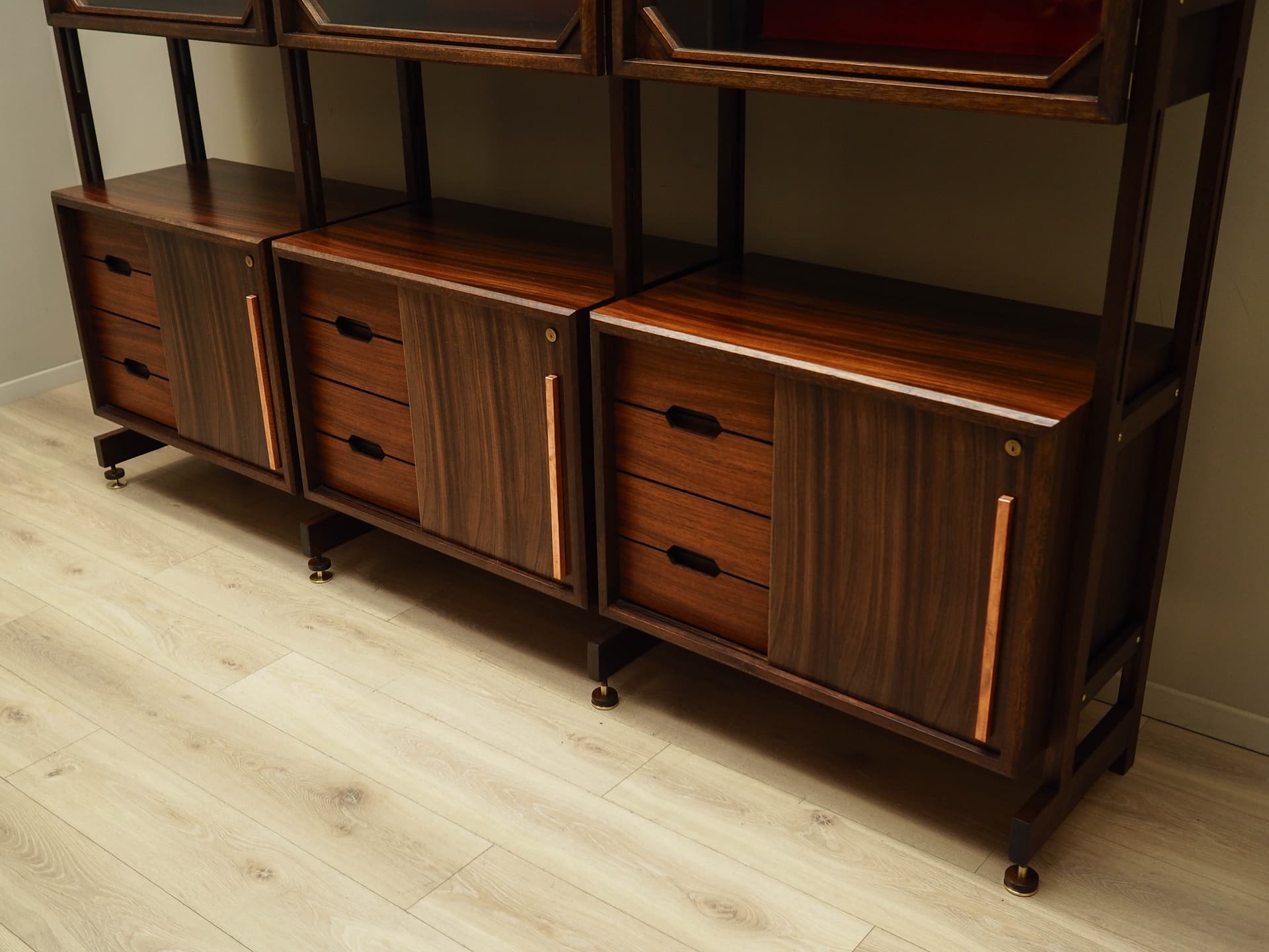 Regał systemowy, palisander brąz ciemny, Włochy, lata 60. - 168755