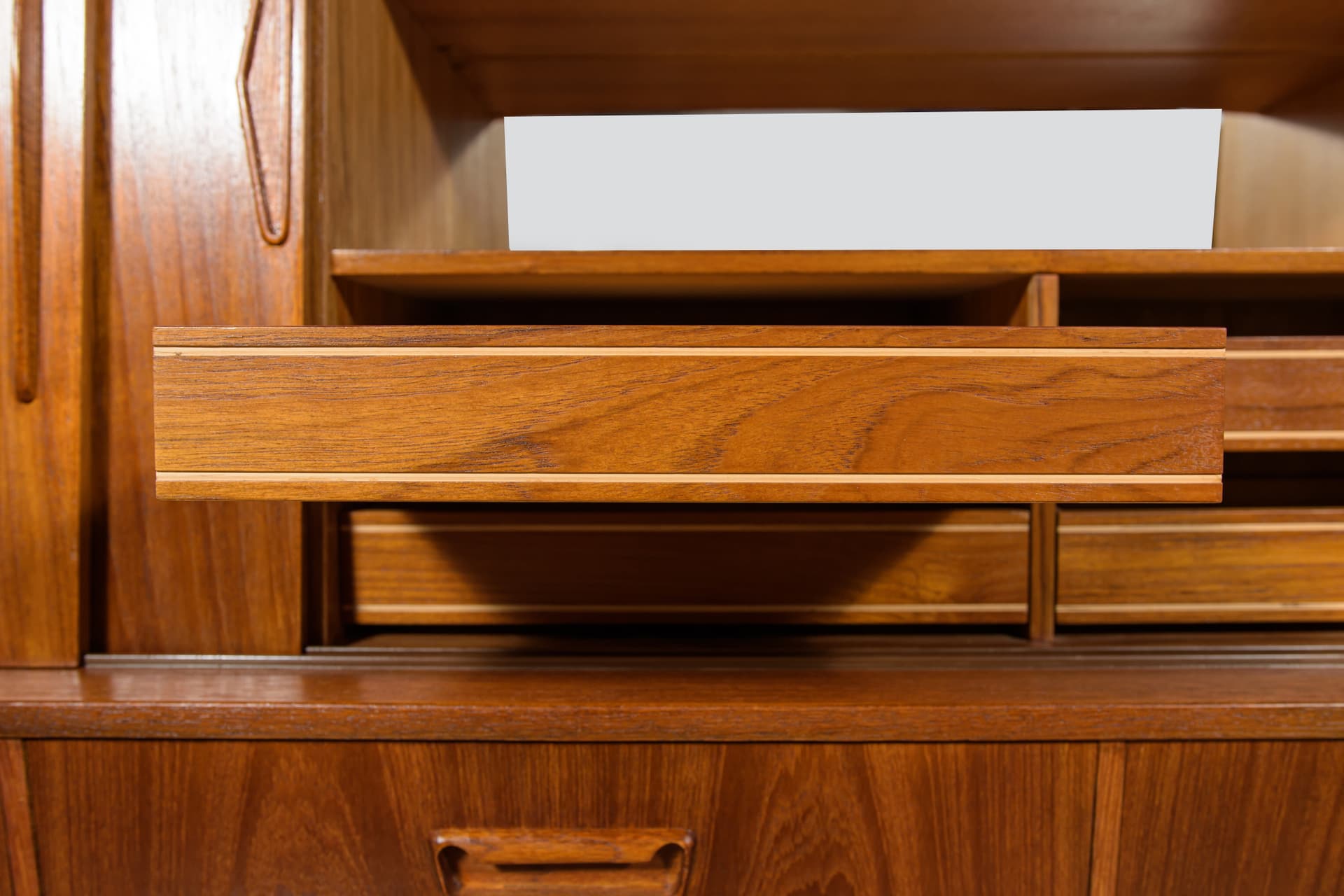 Highboard sideboard, brown teak, Farso Mobelfabrik, Denmark, 1960s. - 168806