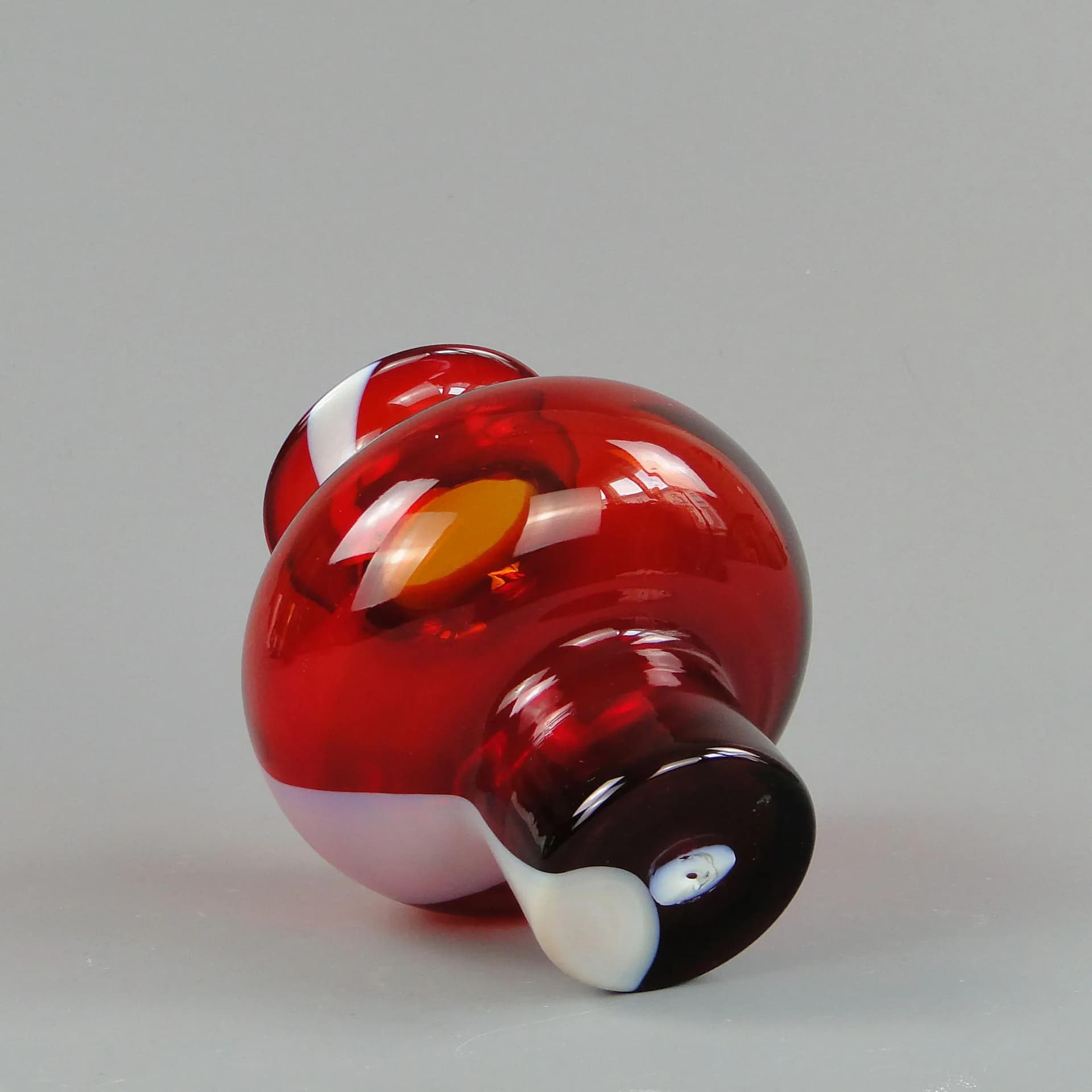 Vase Cyntia, red, glass, by Z. Horbowy, Poland, 1970s - 10968