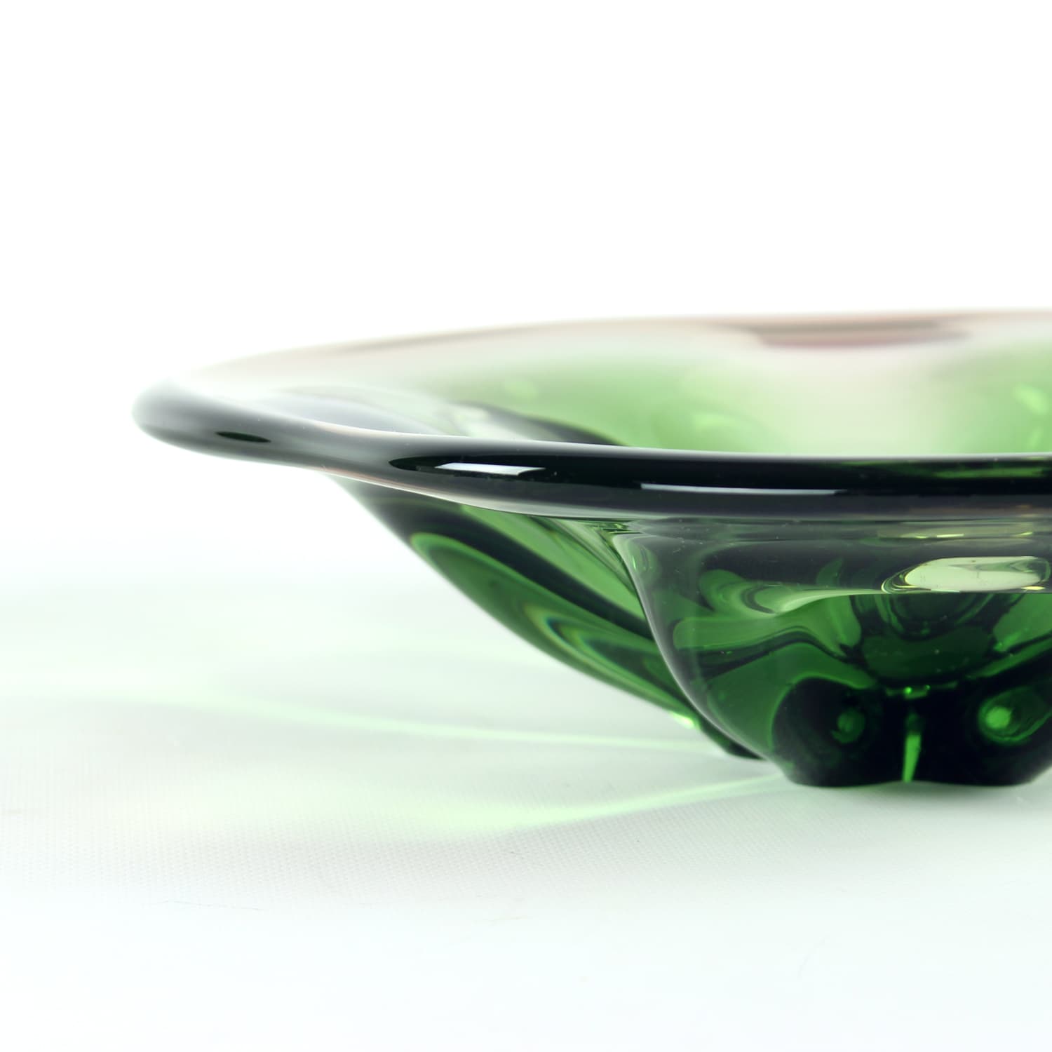 Art glass bowl, multicolor glass, by F. Zemek, Czechoslovakia, 1960s. - 168926