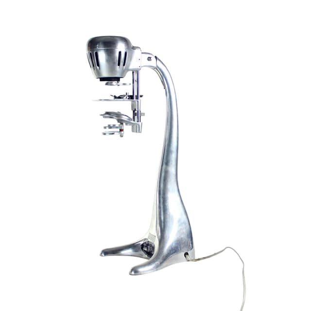 Mikroprojektor Ken-A-Vision, srebrny, aluminium, Wielka Brytania, lata 50. - WYMIARY