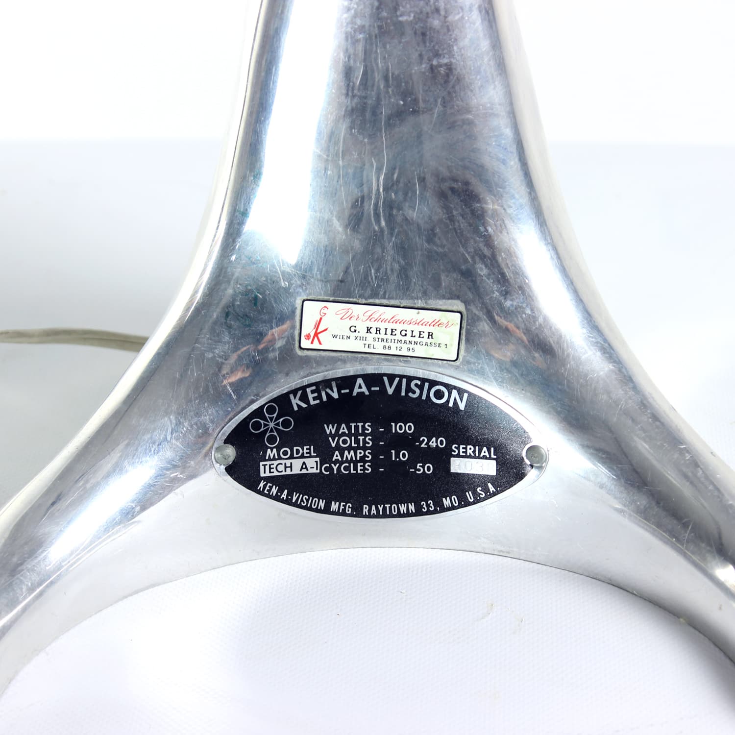 Mikroprojektor Ken-A-Vision, srebrny, aluminium, Wielka Brytania, lata 50. - 168938