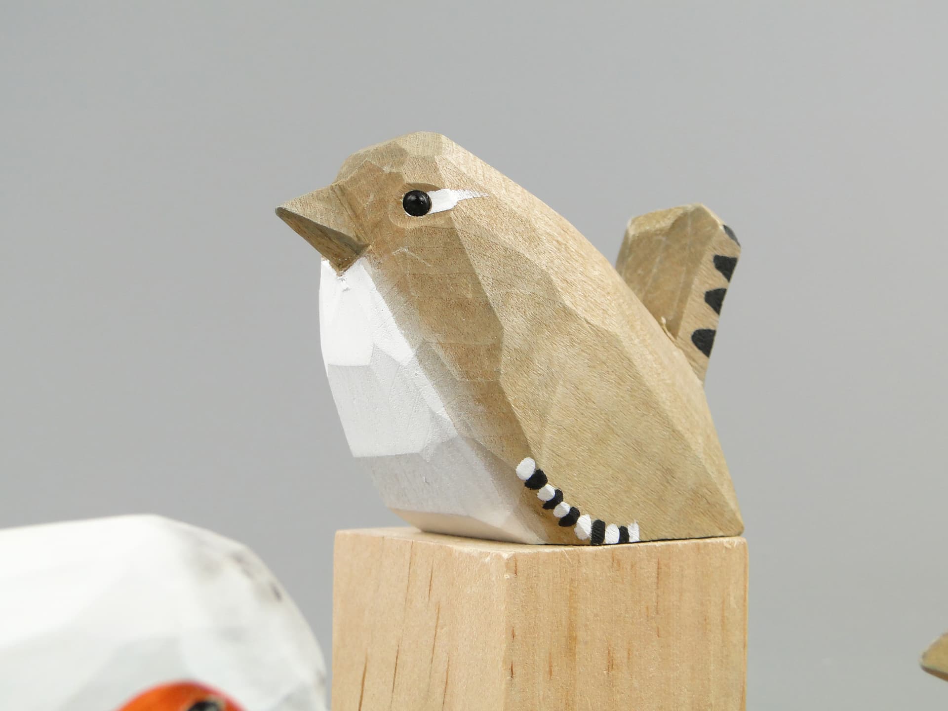 Set of Three Bird Figurines, rustic, multicolor, wood, 21st c. - 168989