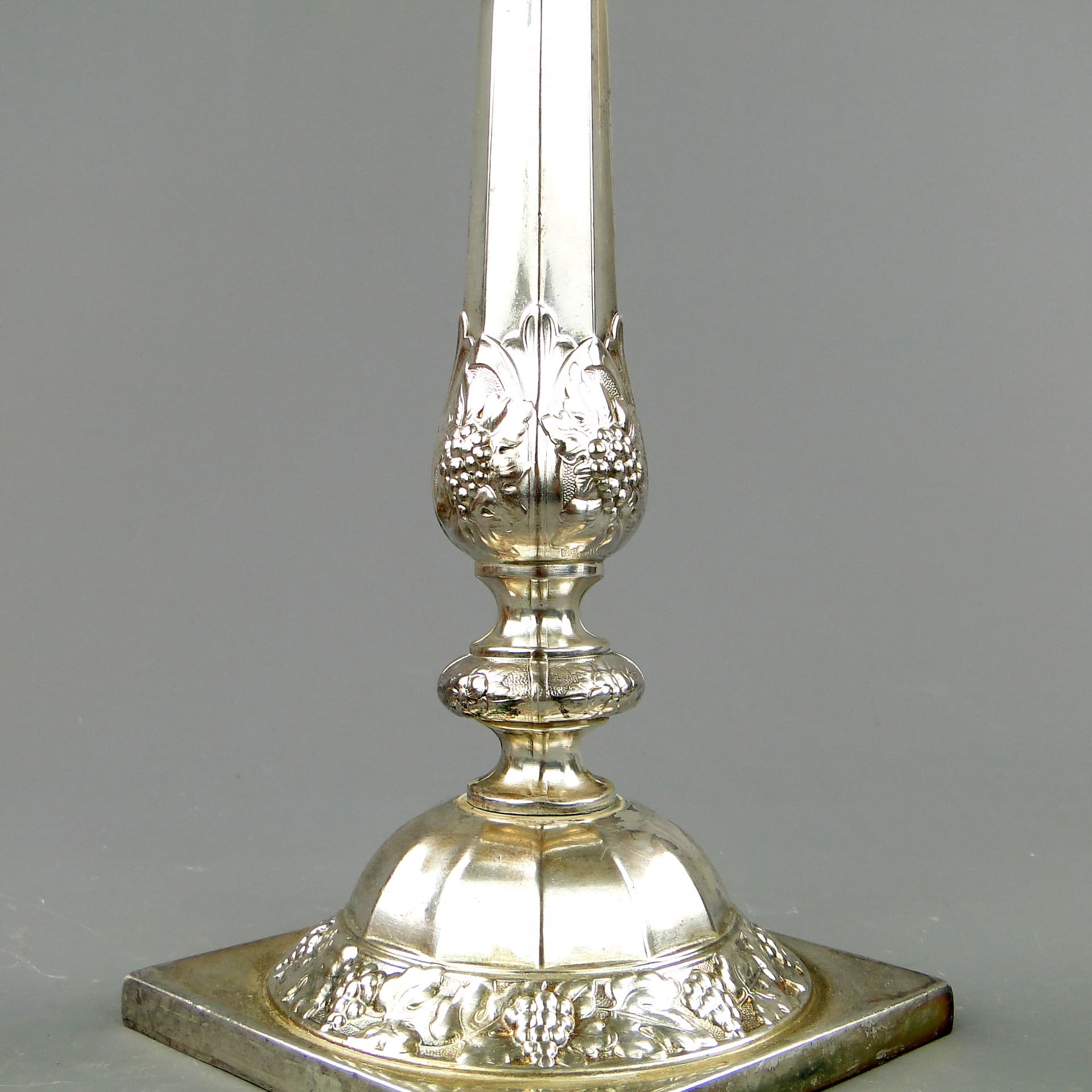 Baroque candlestick, silver-plated brass, Norblin, Poland, 19th c. - 169013