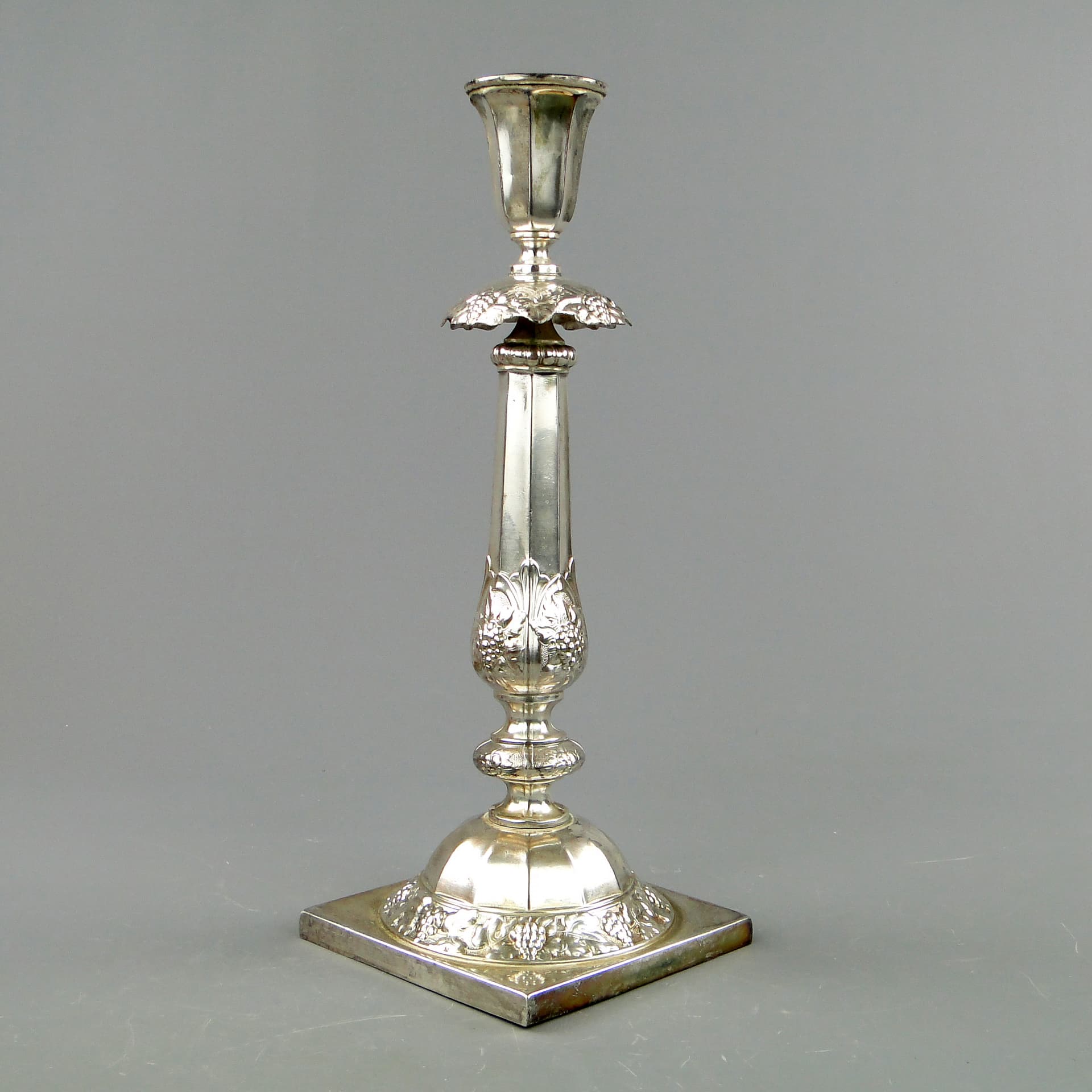 Baroque candlestick, silver-plated brass, Norblin, Poland, 19th c. - 169018