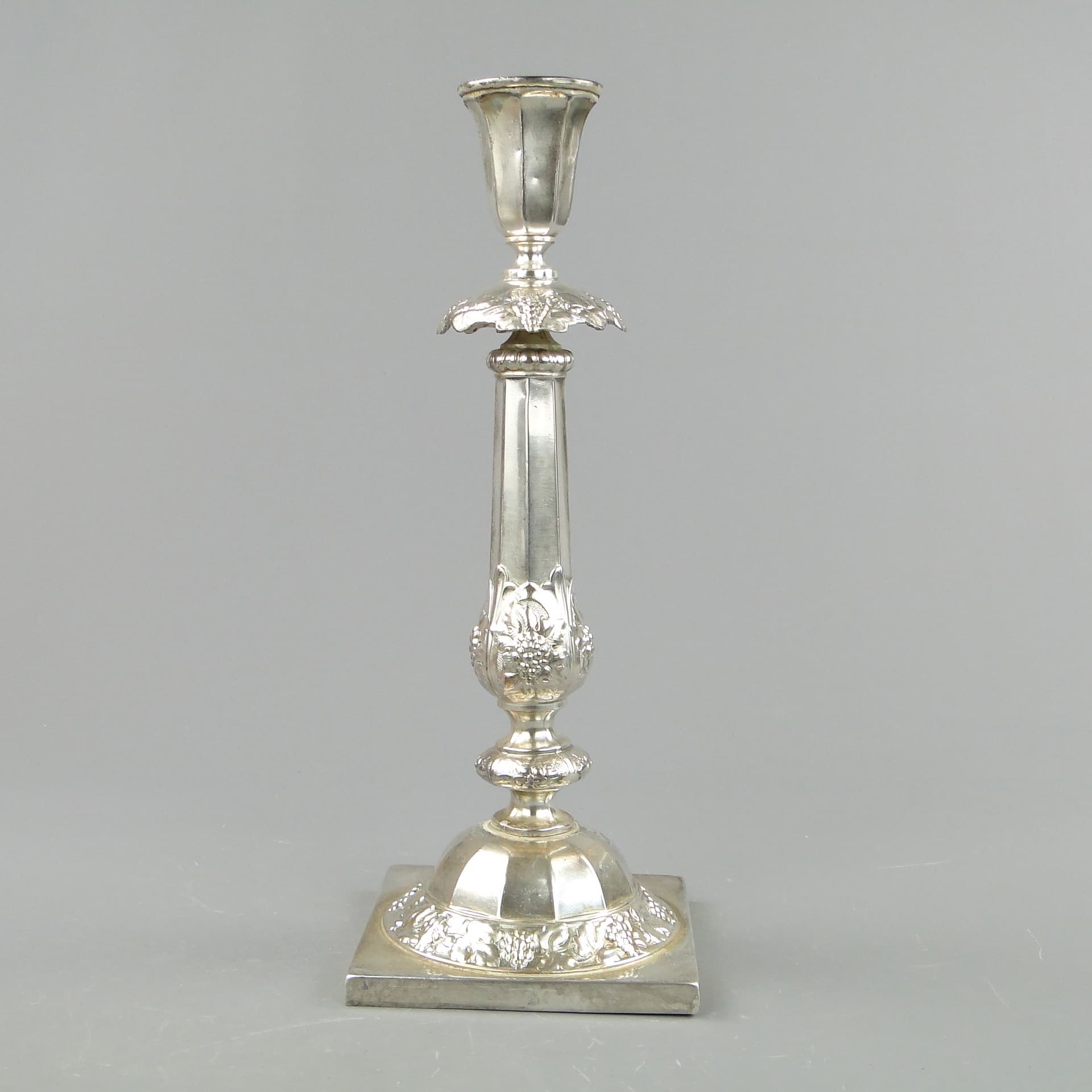 Baroque candlestick, silver-plated brass, Norblin, Poland, 19th c. - 169019
