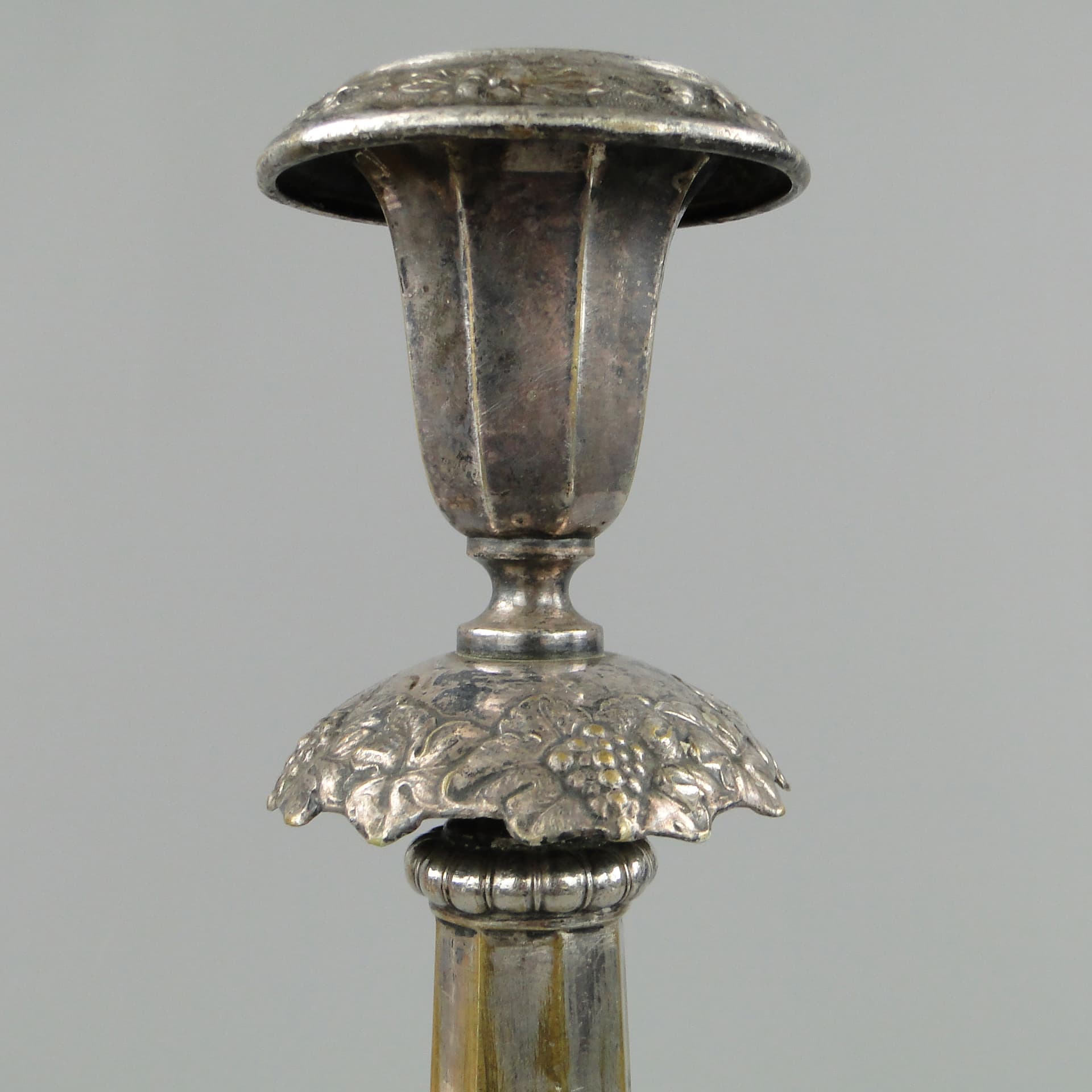 Candlestick, Neo-Baroque, silver, brass, Norblin, Poland, 19th c. - 169023