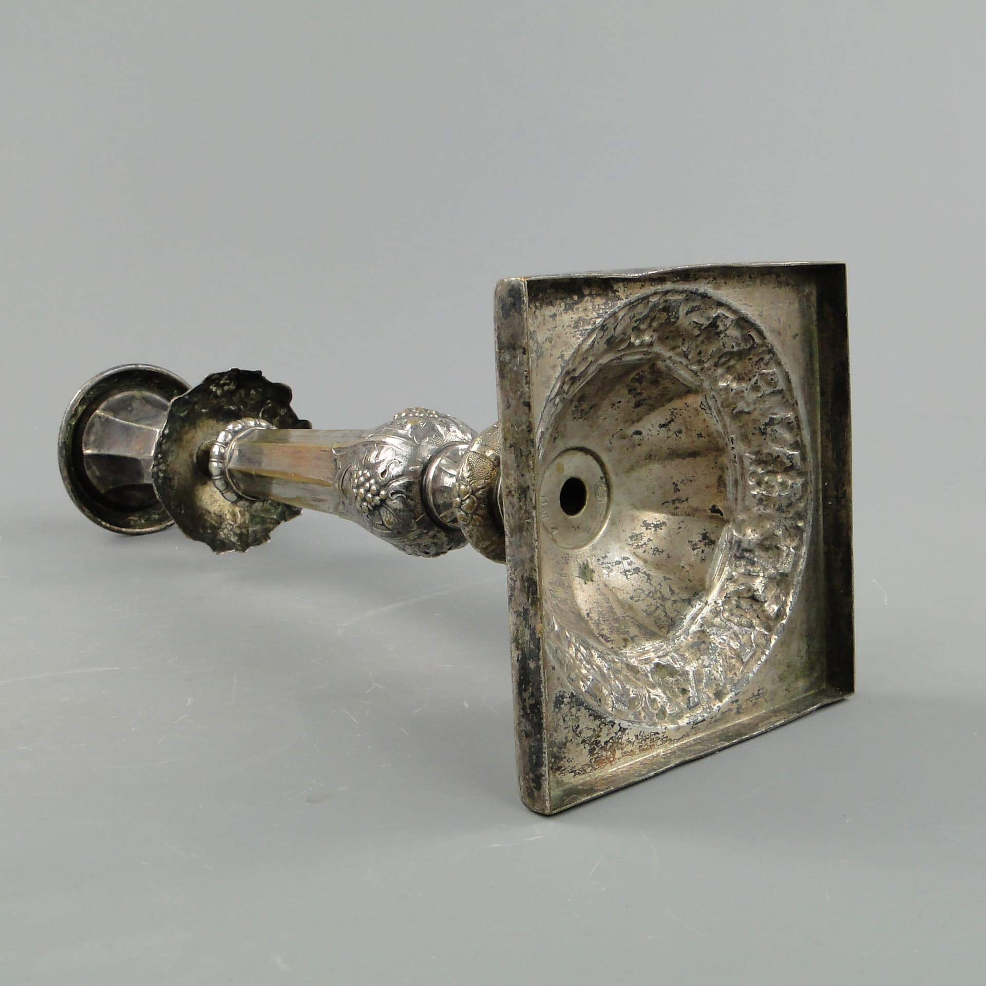 Candlestick, Neo-Baroque, silver, brass, Norblin, Poland, 19th c. - 169024