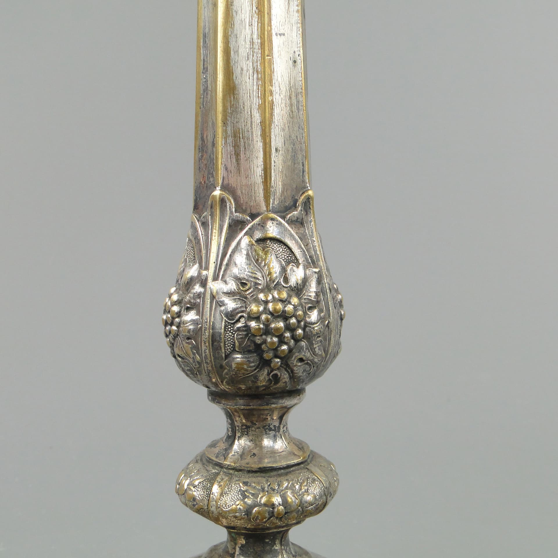 Candlestick, Neo-Baroque, silver, brass, Norblin, Poland, 19th c. - 169022