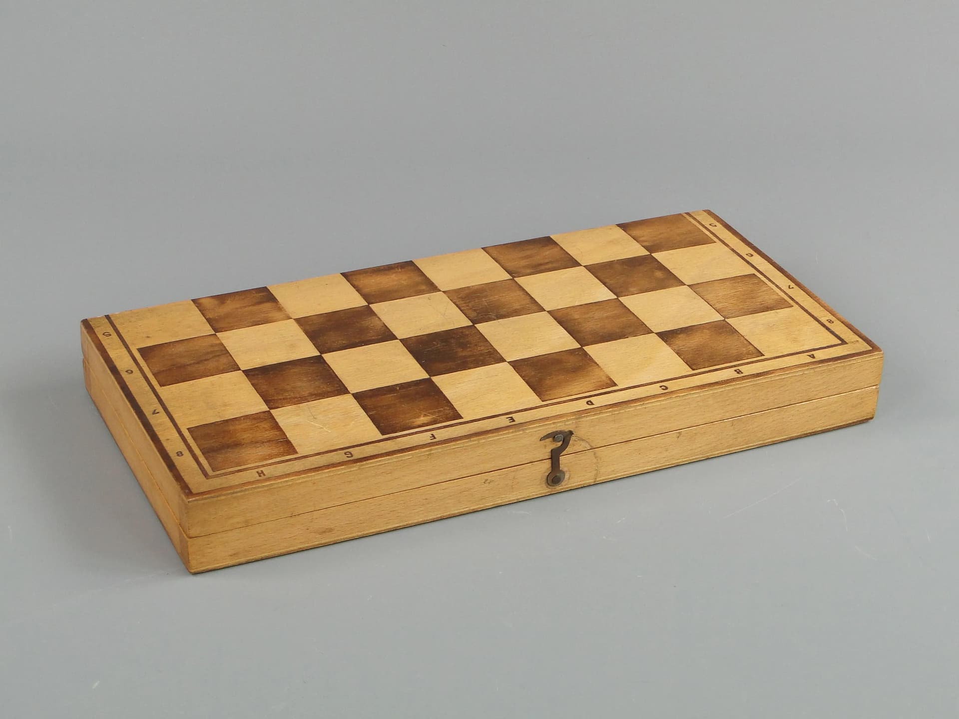 Komplet szachów, drewno brązowy jasny, Polska, lata 60. - 11211