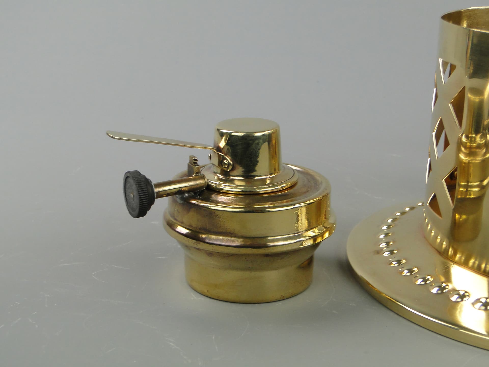 Art Nouveau spirit kettle, golden brass, by I. Taschner, Germany, 1900s - 169204