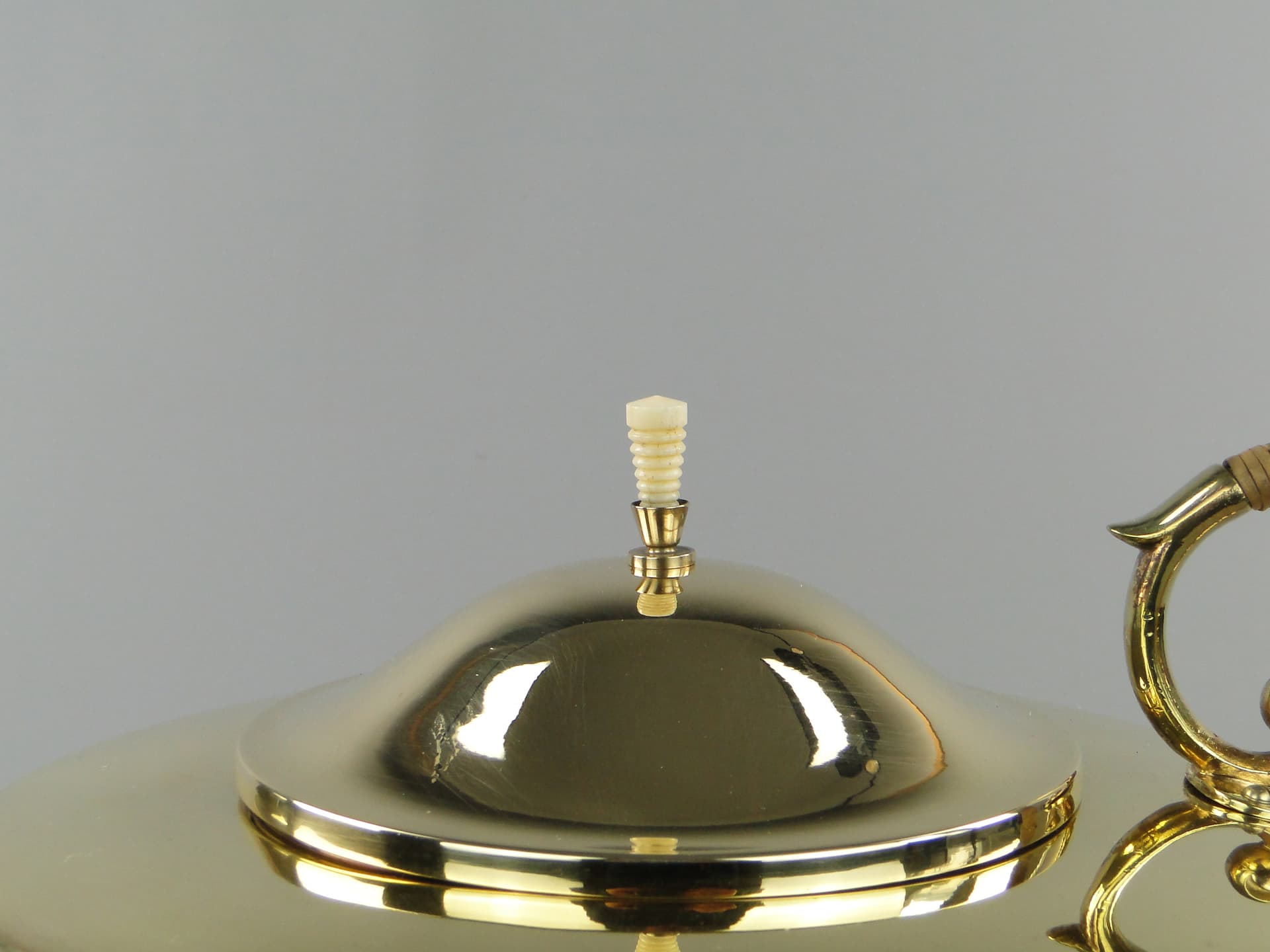 Art Nouveau spirit kettle, golden brass, by I. Taschner, Germany, 1900s - 169196