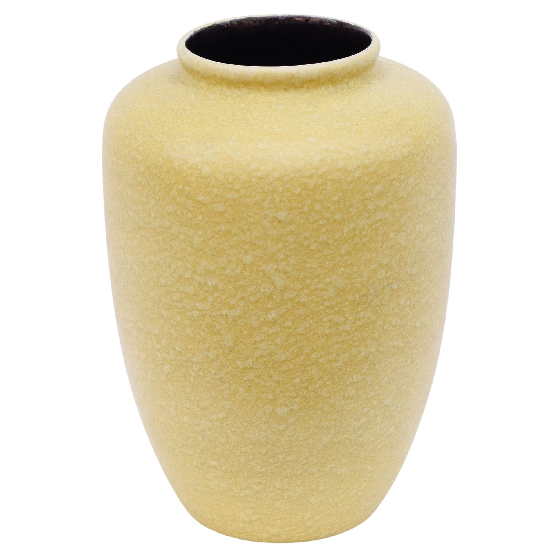 Wazon ceramiczny z żółtym szkliwieniem, Dania, lata 70. XX w.