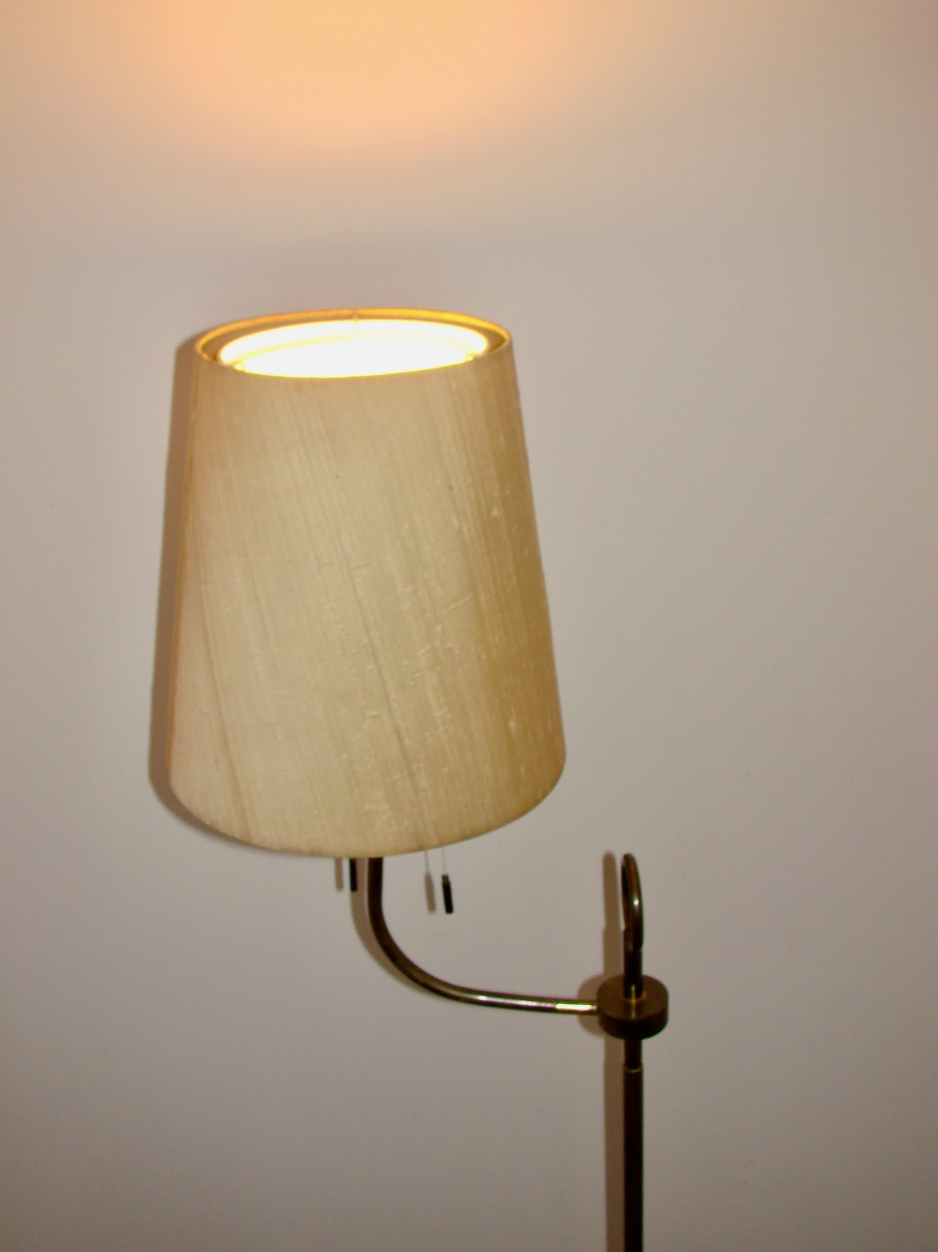 Lampa podłogowa Art Deco, złoty, mosiądz, lata 50. - 169263