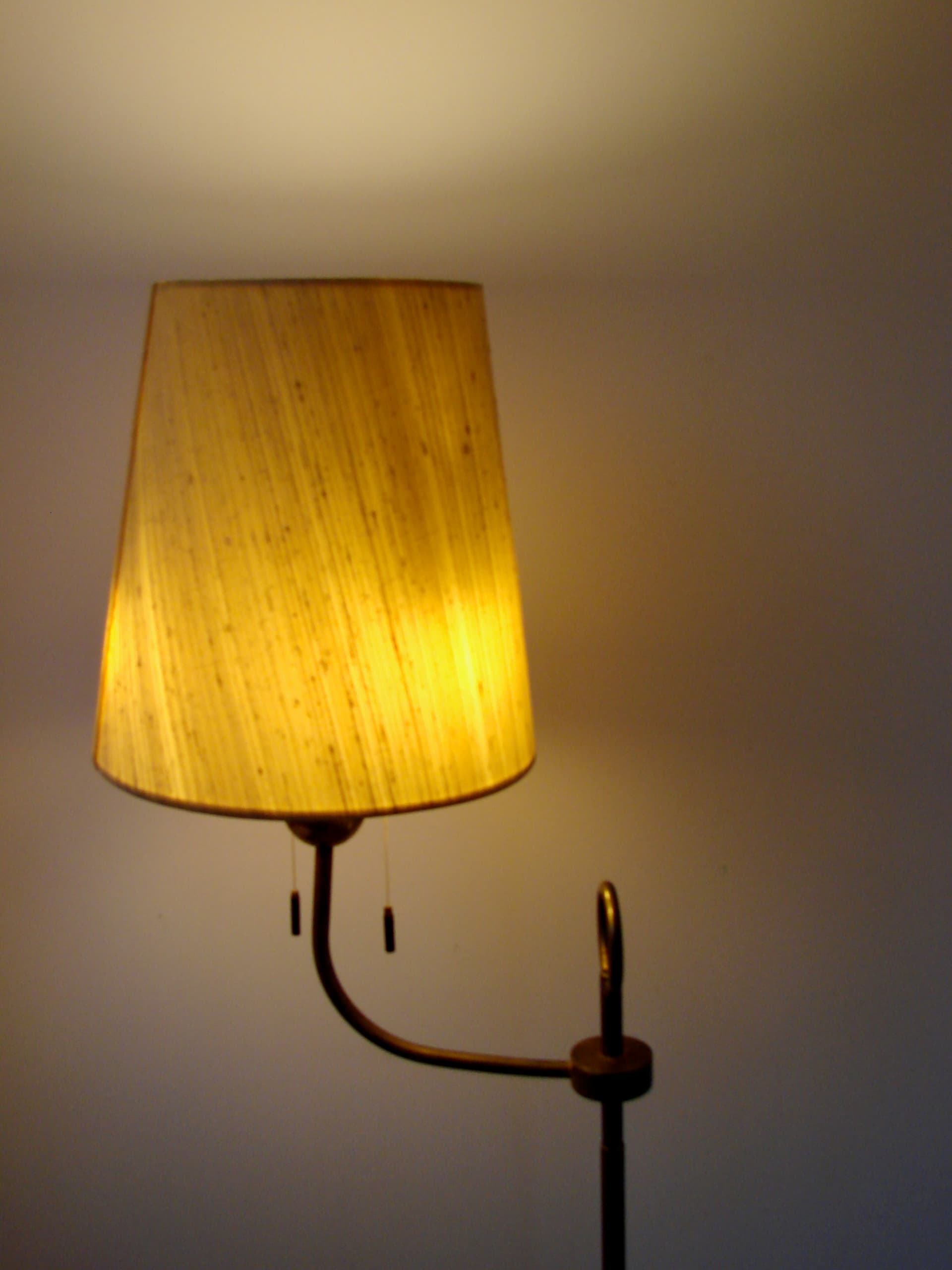 Lampa podłogowa Art Deco, złoty, mosiądz, lata 50. - 169264