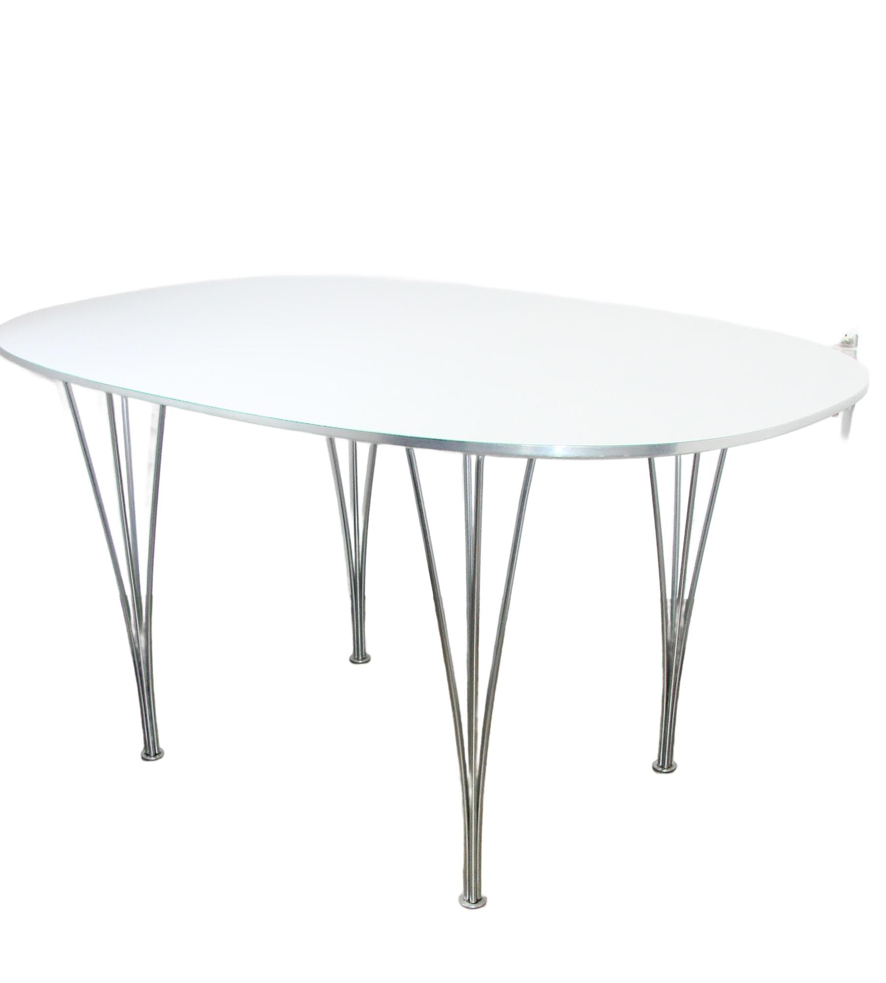 Stół Superellipse 130x90, biały laminat, Fritz Hansen, Dania, lata 90.