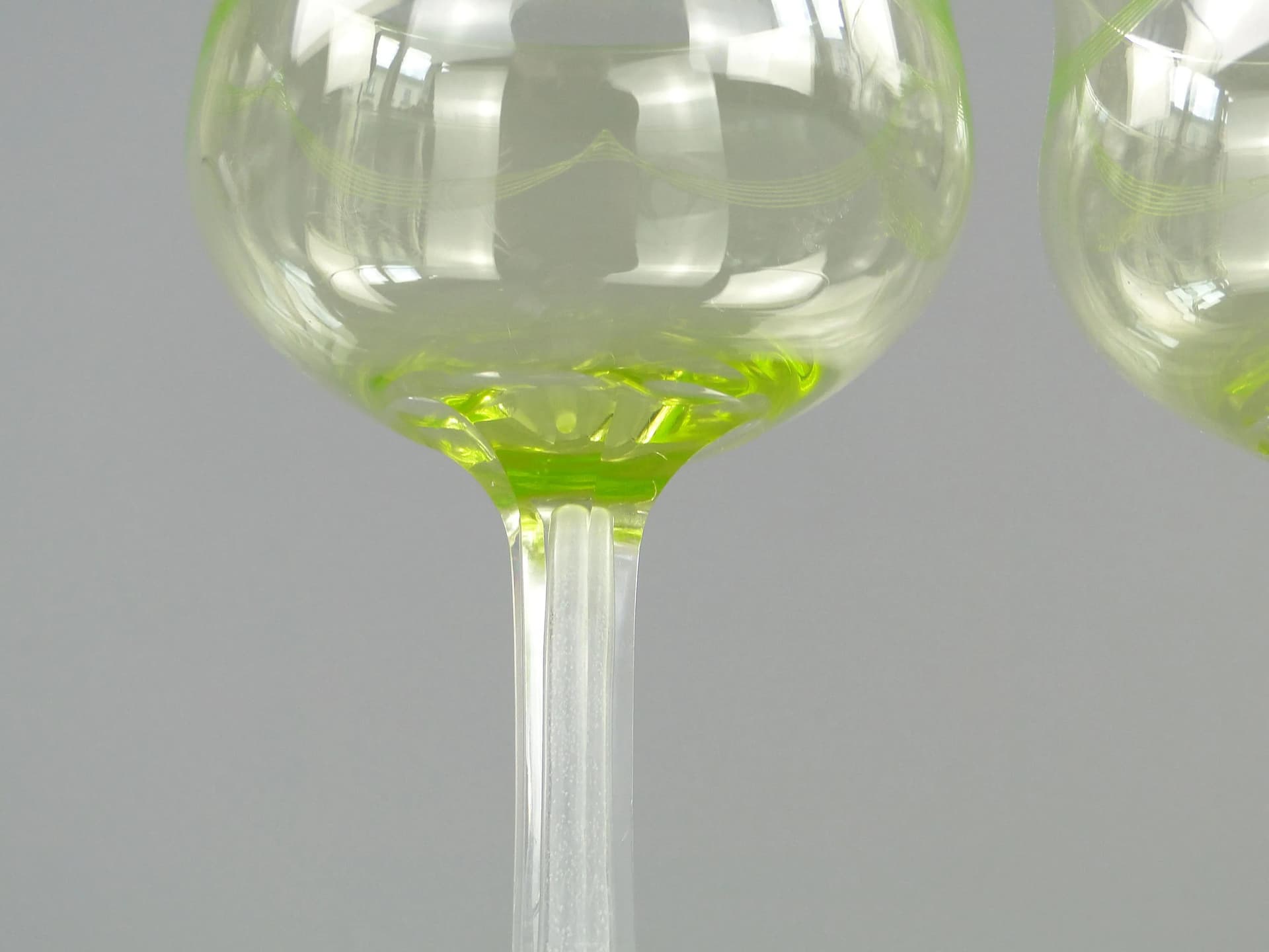 Uranium Art Nouveau Goblets, Józefina Glassworks, Poland, 1900s - 11200