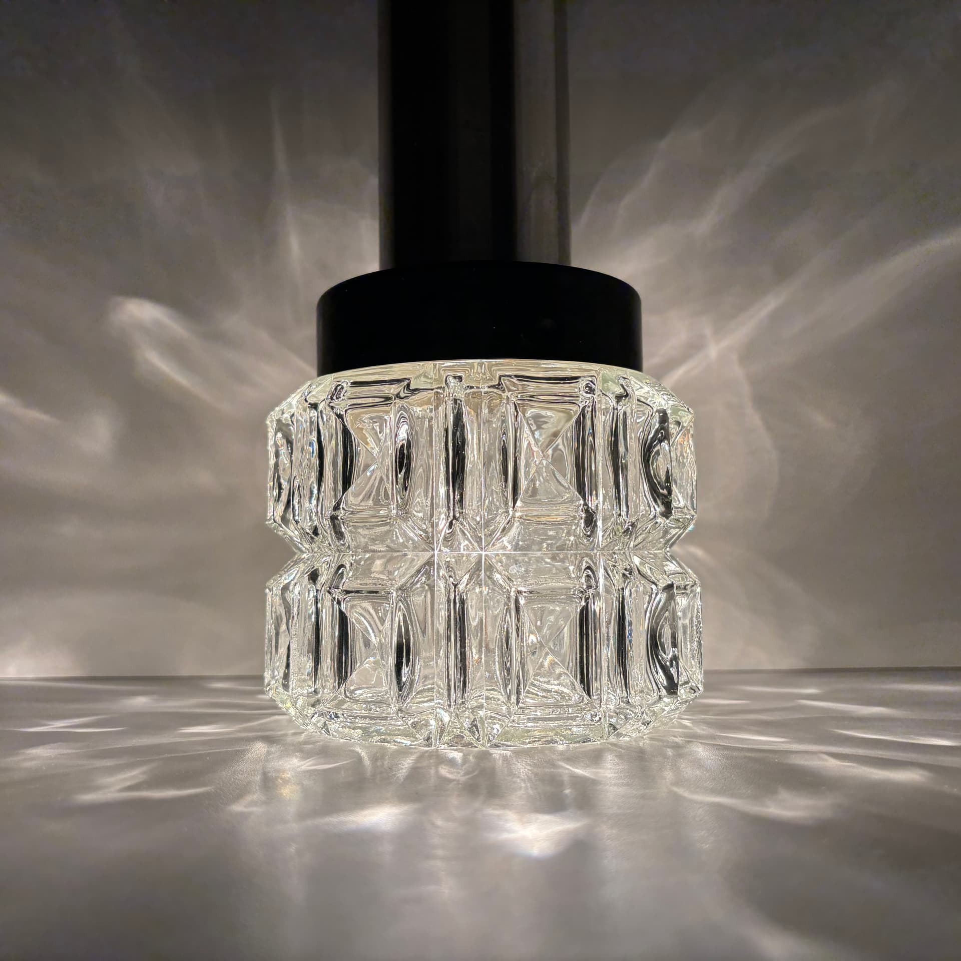 Para lamp wiszących, srebrny, aluminium stal szkło, Niemcy, lata 80. - 169310