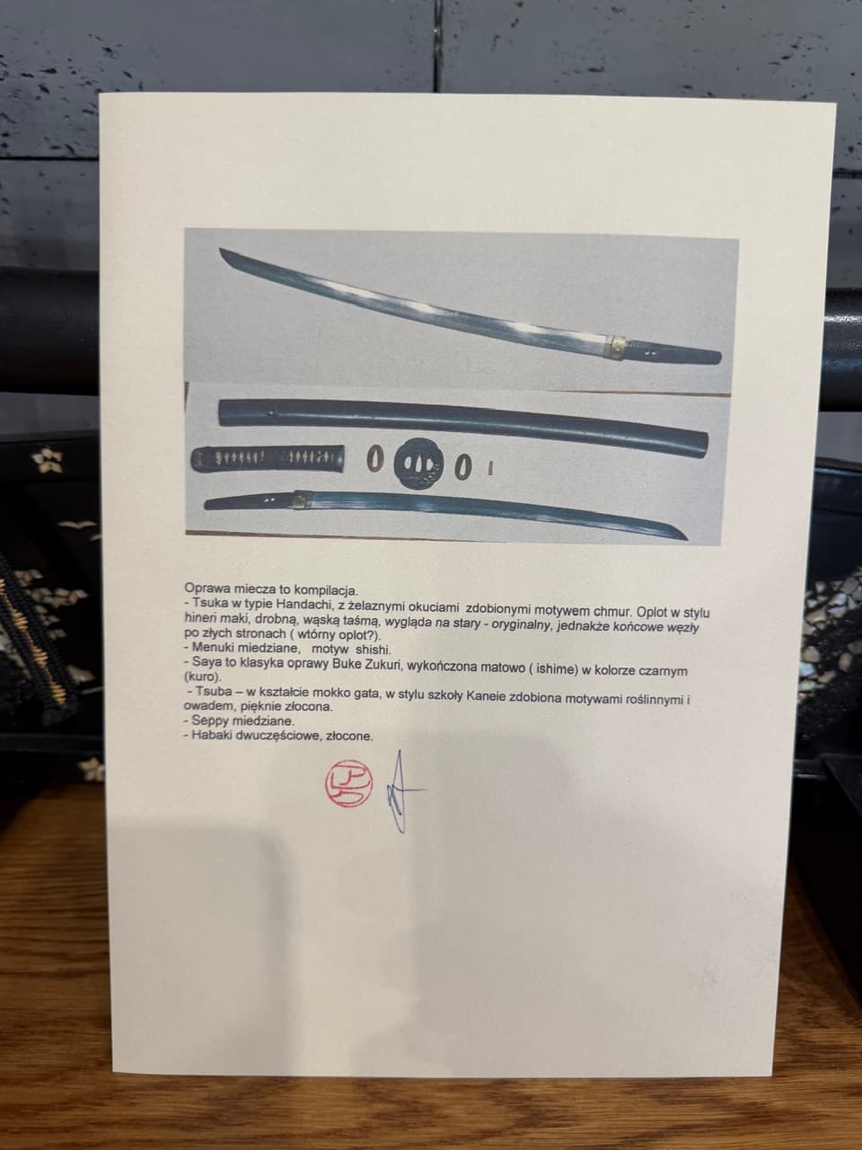 Miecz katana Echizen Kuni ju Masatoshi, czarny, żelazo lakierowane drewno, Japonia, XVII w. - 169448