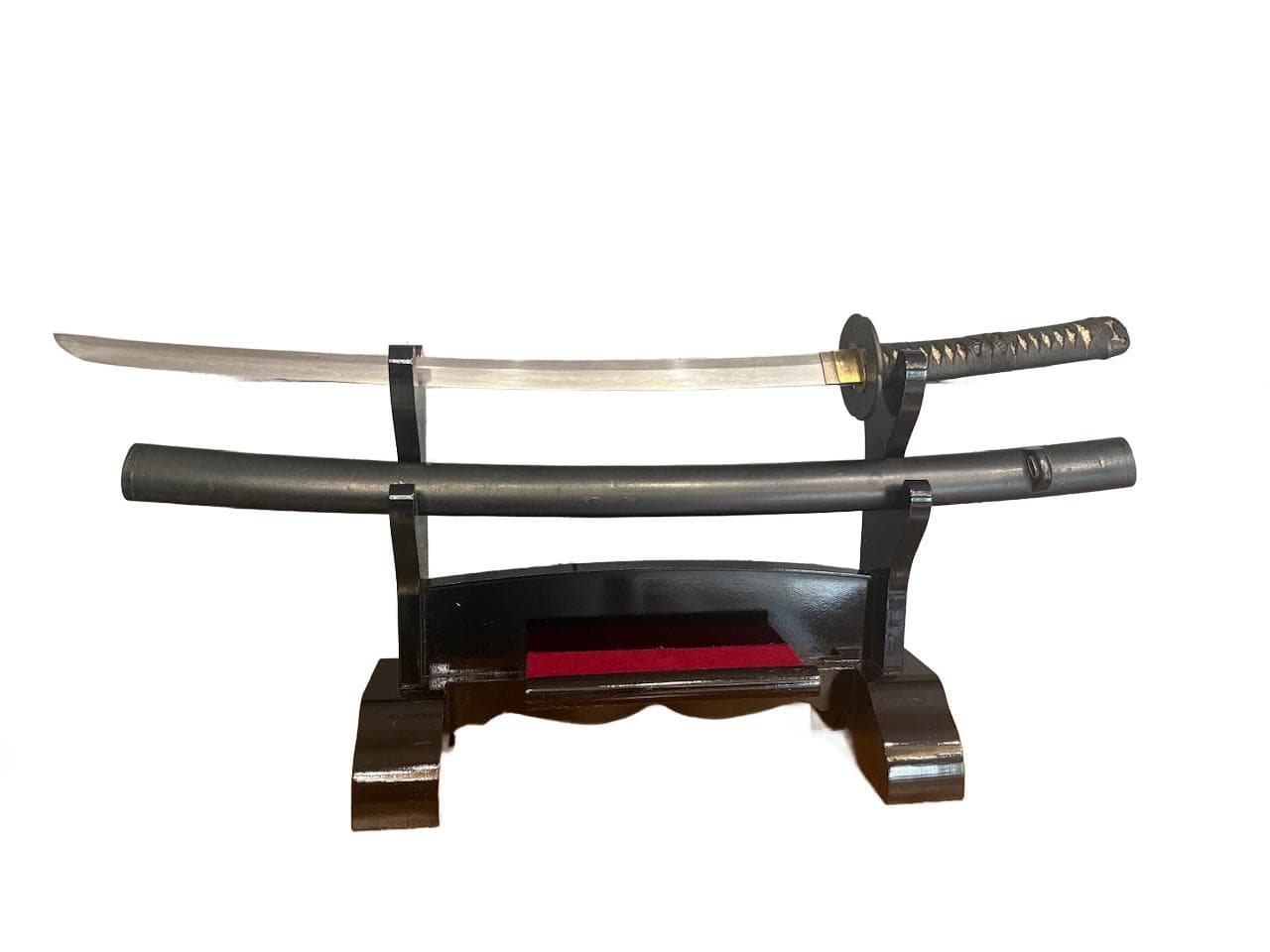 Miecz katana Echizen Kuni ju Masatoshi, czarny, żelazo lakierowane drewno, Japonia, XVII w.