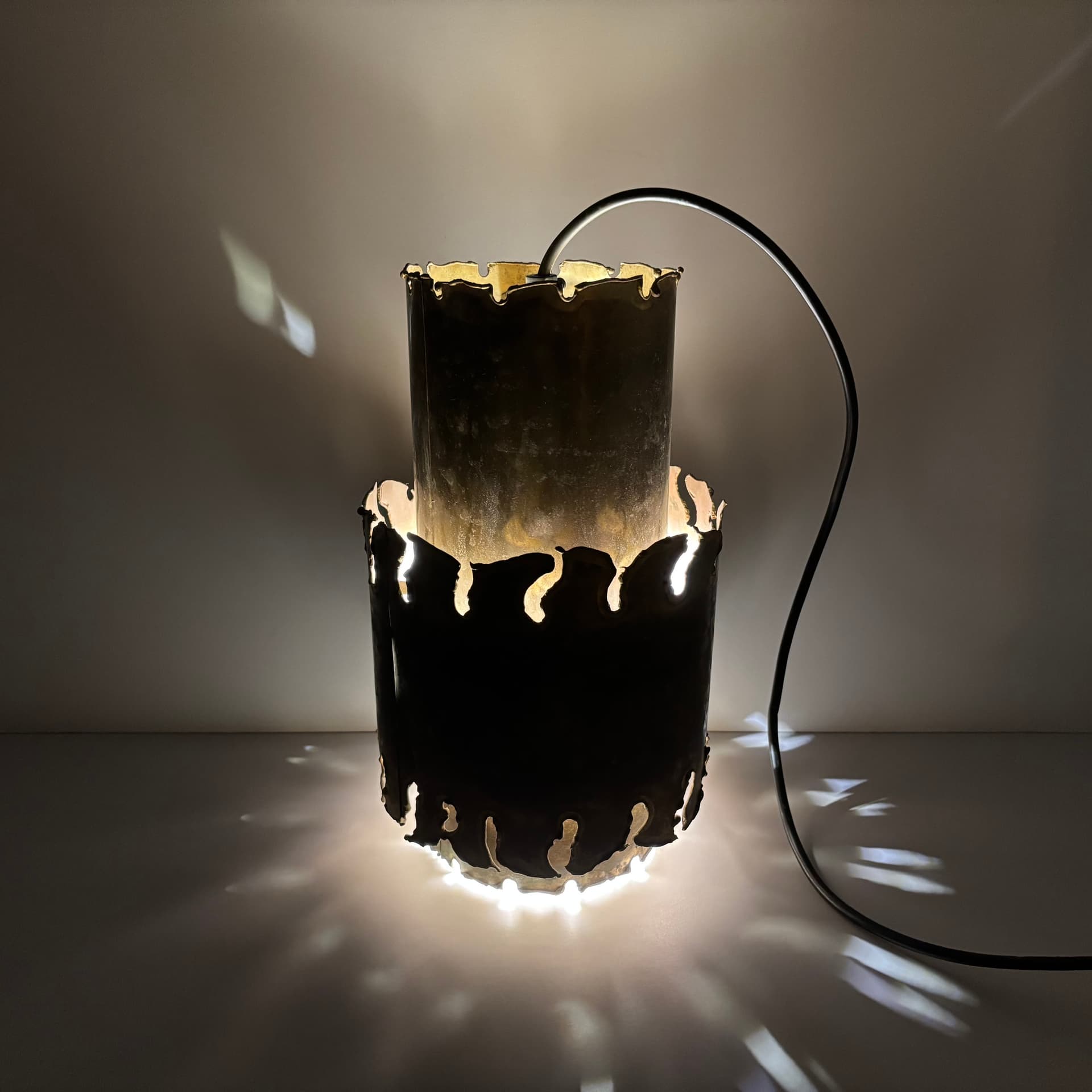 Lampa wisząca, złoty, mosiądz, Holm Sorensen & Co, Dania, lata 60. - 169489