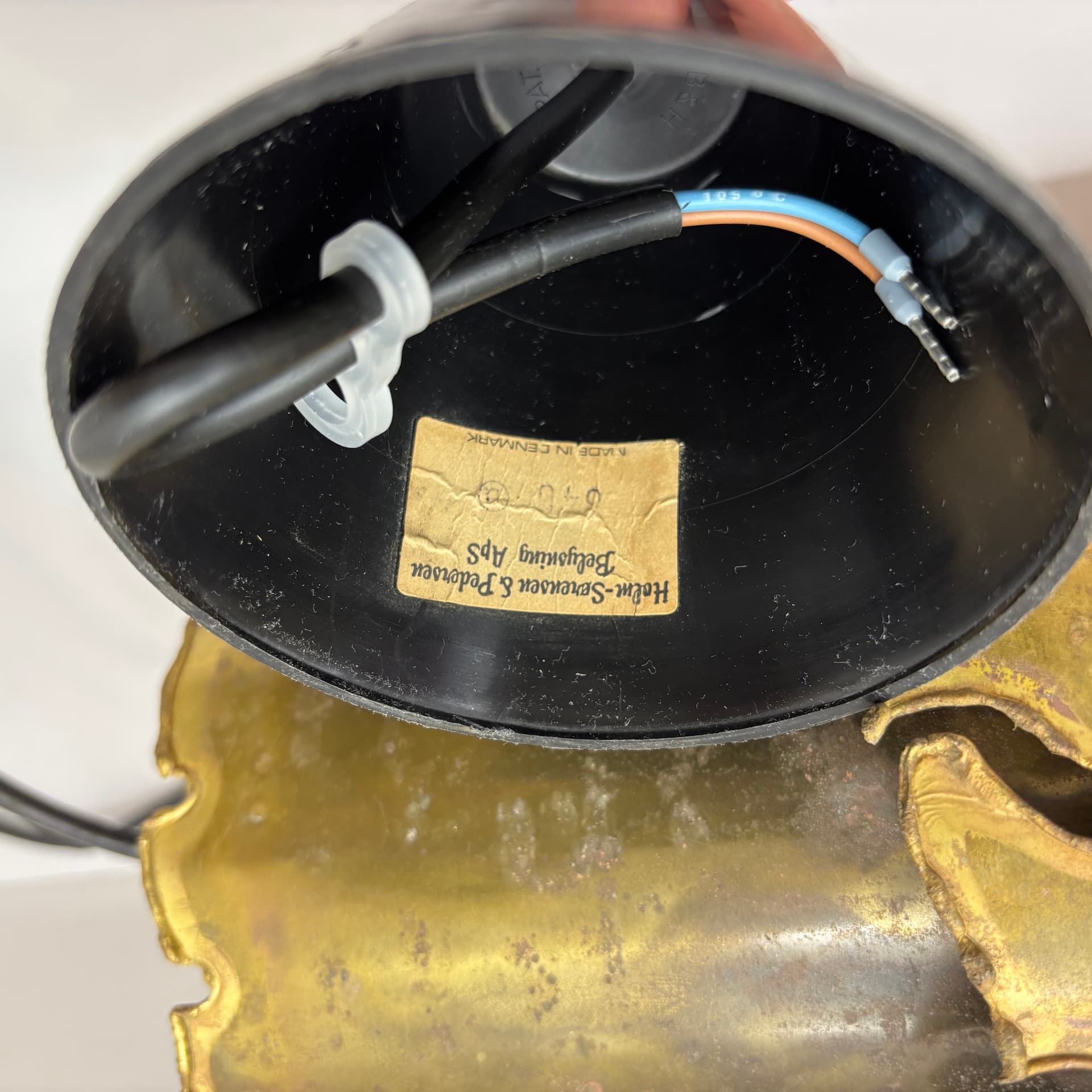 Lampa wisząca, złoty, mosiądz, Holm Sorensen & Co, Dania, lata 60. - 169490