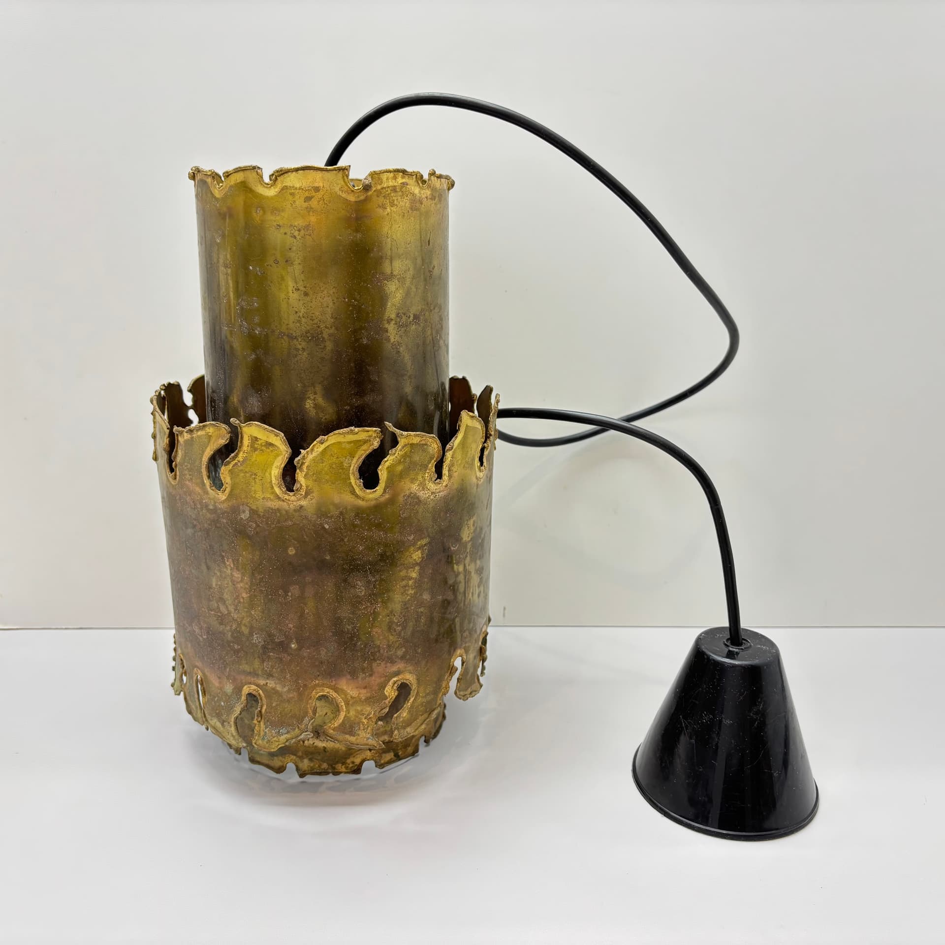 Lampa wisząca, złoty, mosiądz, Holm Sorensen & Co, Dania, lata 60. - 169493