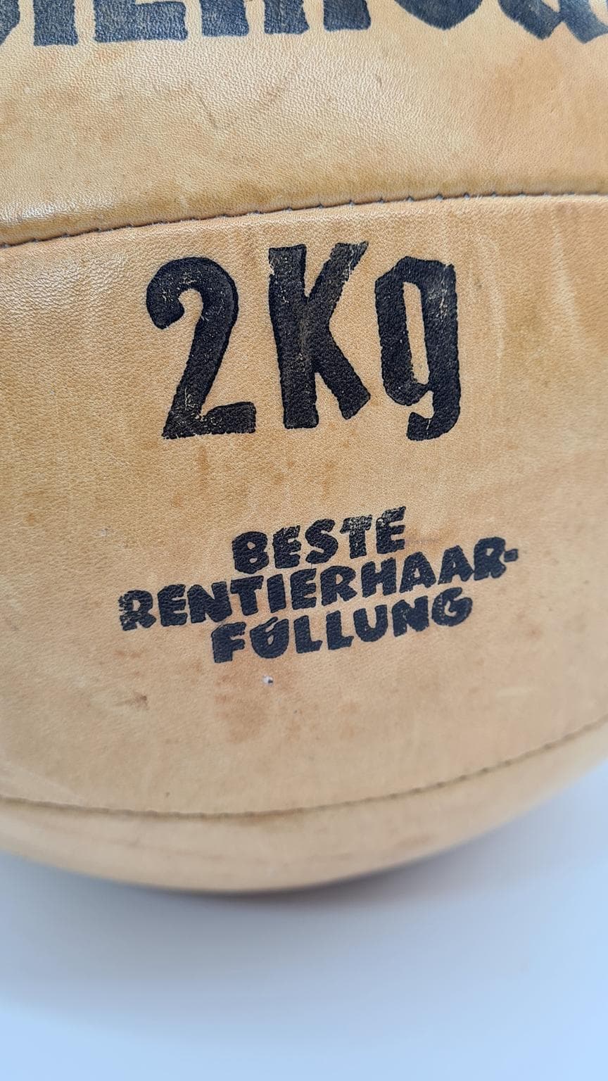 Skórzana piłka lekarska 2 kg, Jiller, lata 50. - 169508