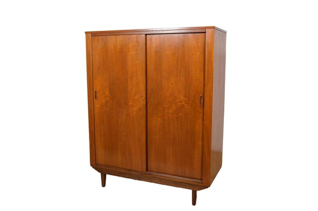 Szafa, tek brązowy, Wielka Brytania, lata 60. - WYMIARY