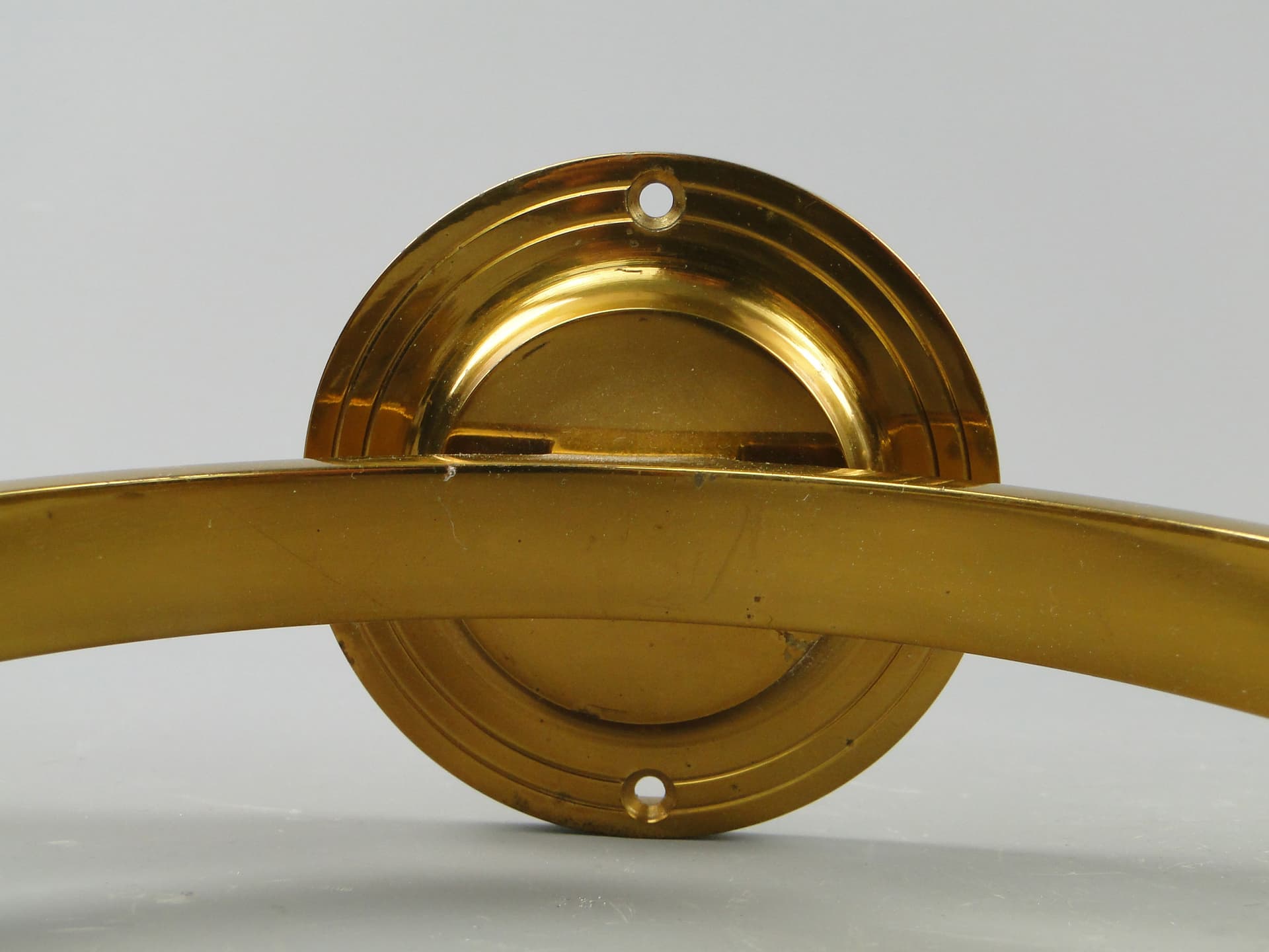 Para kinkietów Art Deco, złoty, mosiądz, Polska, lata 40. - 169638