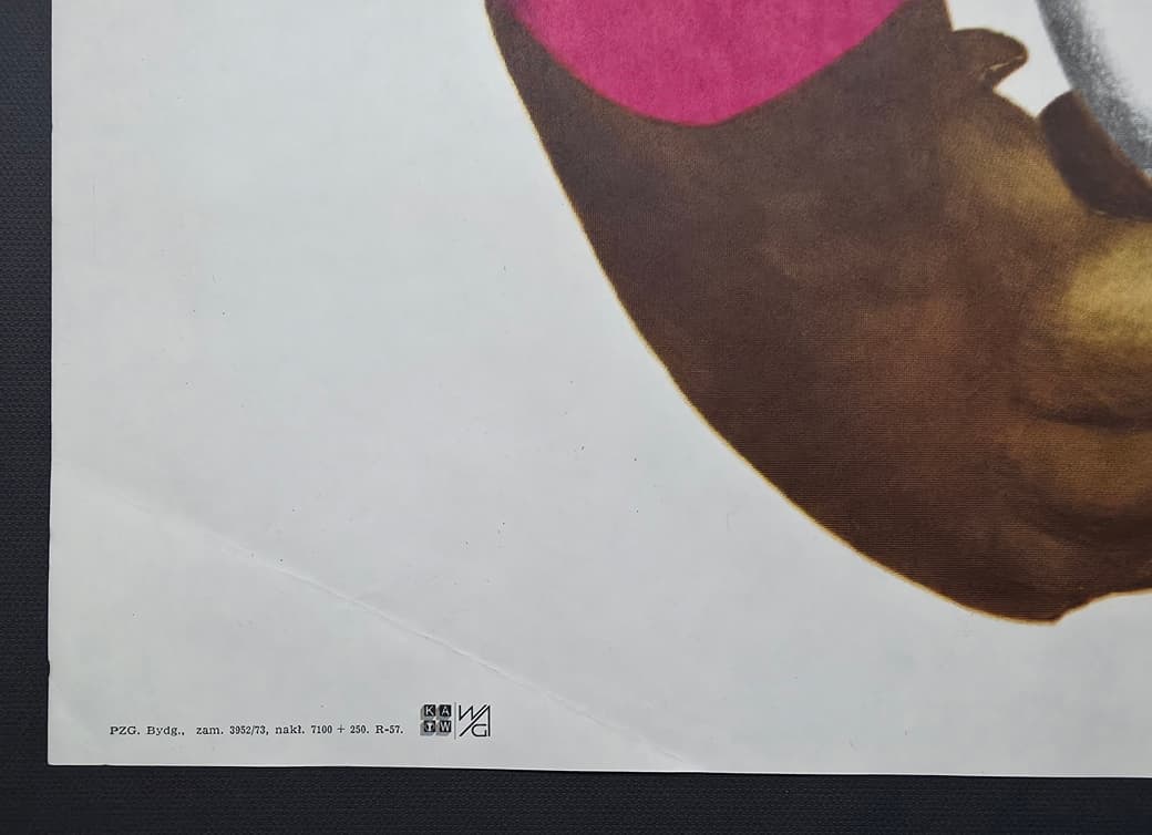 Cyrk pies z piłką (Oryginalny plakat cyrkowy), aut. D. Żukowska, 1973 - 169914