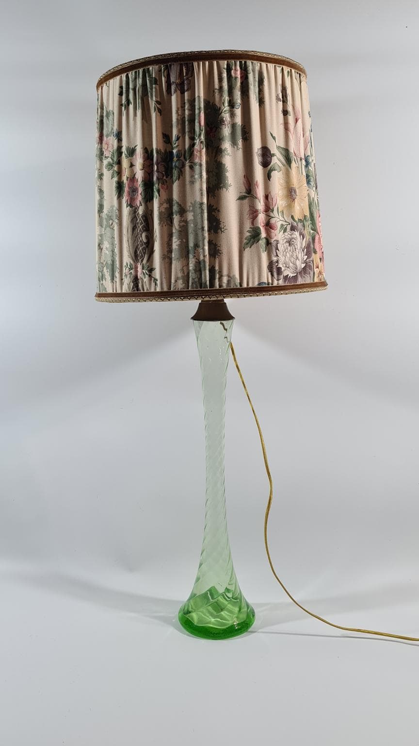Table lamp, Art Deco, turquoise, uranium glass, 1930s. - 170123
