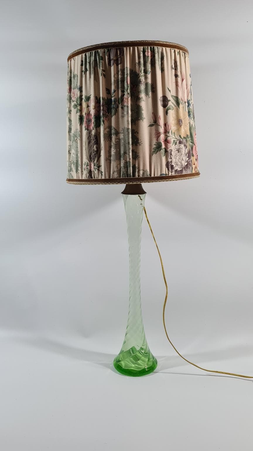 Table lamp, Art Deco, turquoise, uranium glass, 1930s. - 170125