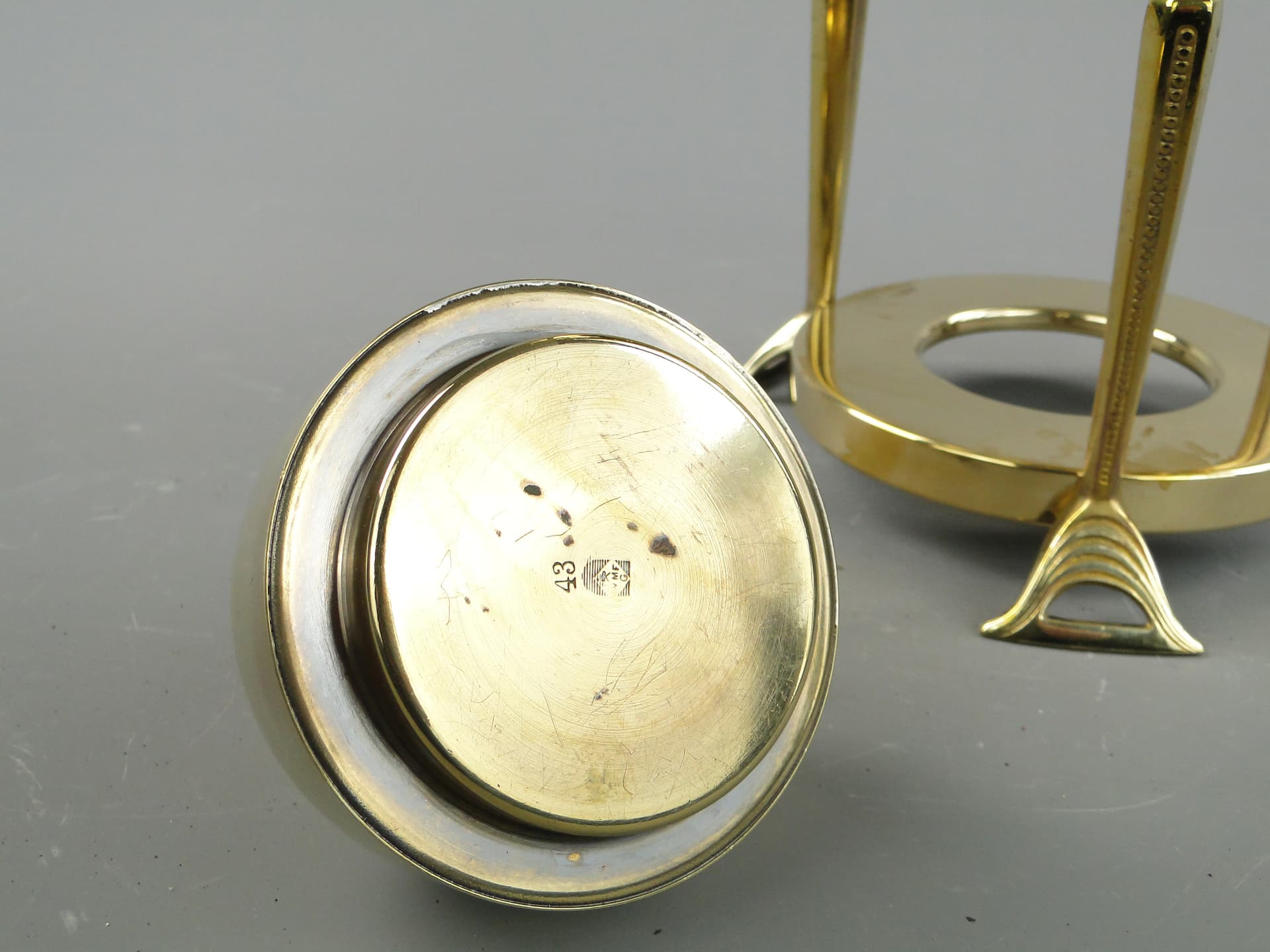 Buliera secesyjna, złoty mosiądz, WMF, Niemcy, początek XX w. - 170172