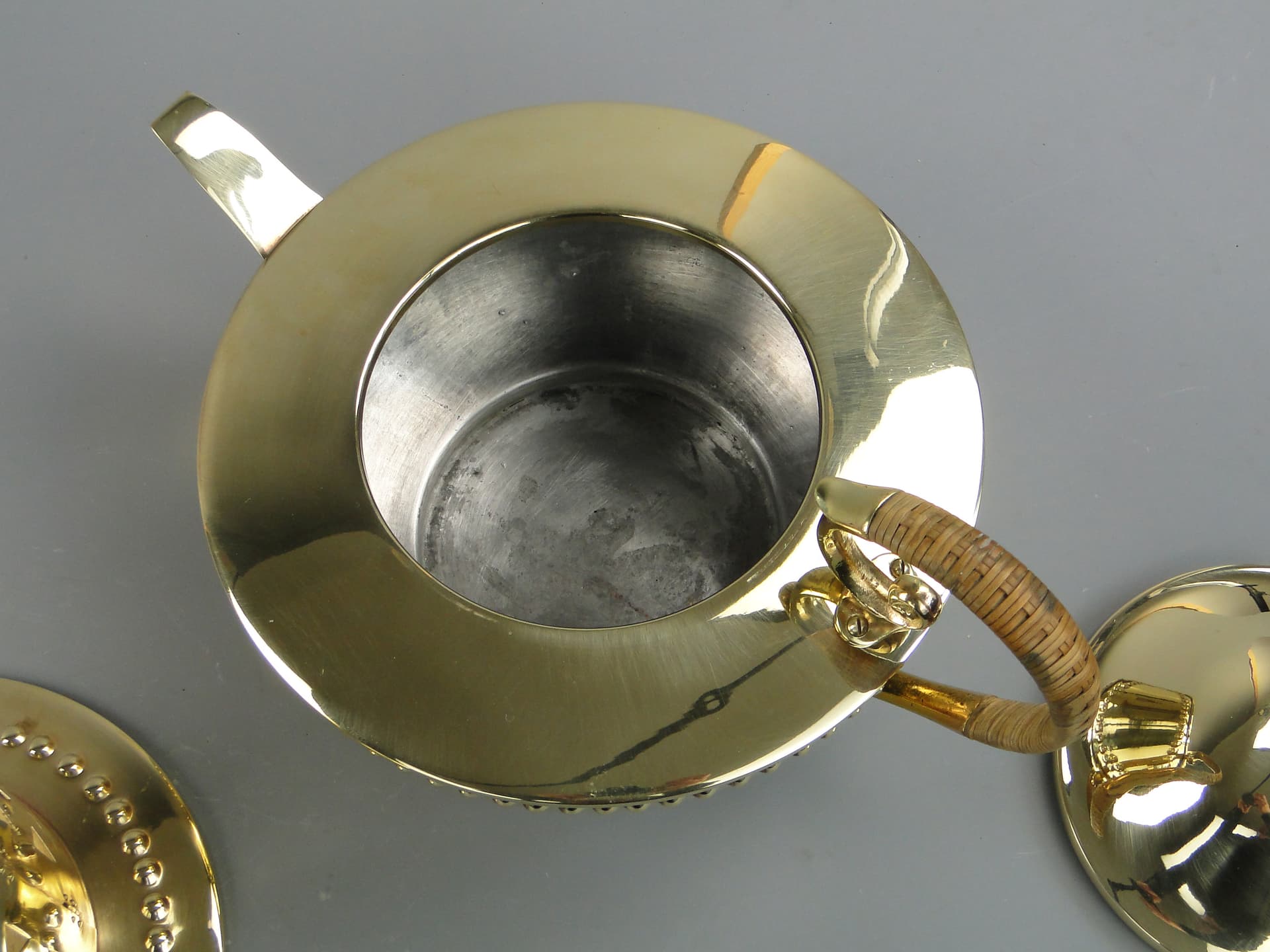 Buliera secesyjna, złoty mosiądz, WMF, Niemcy, początek XX w. - 170174