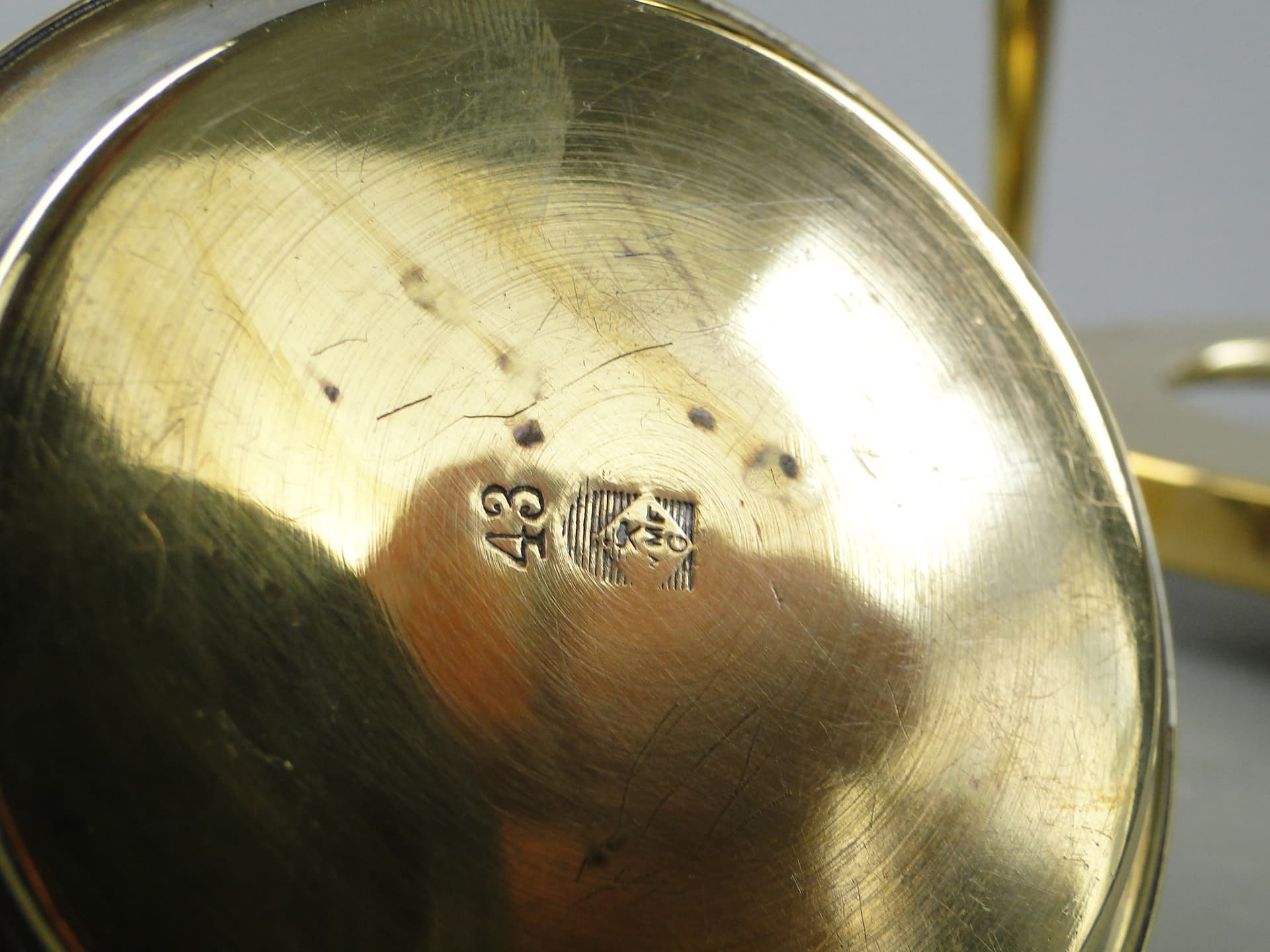 Buliera secesyjna, złoty mosiądz, WMF, Niemcy, początek XX w. - 170173