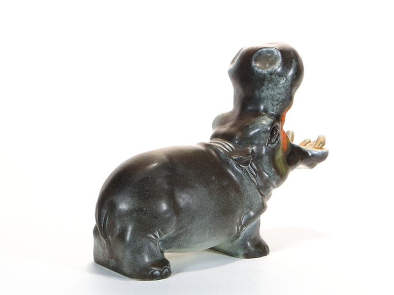 Figura hipopotama, ceramika szara, proj. D. Urbach, Czechy, lata 30. - 170182
