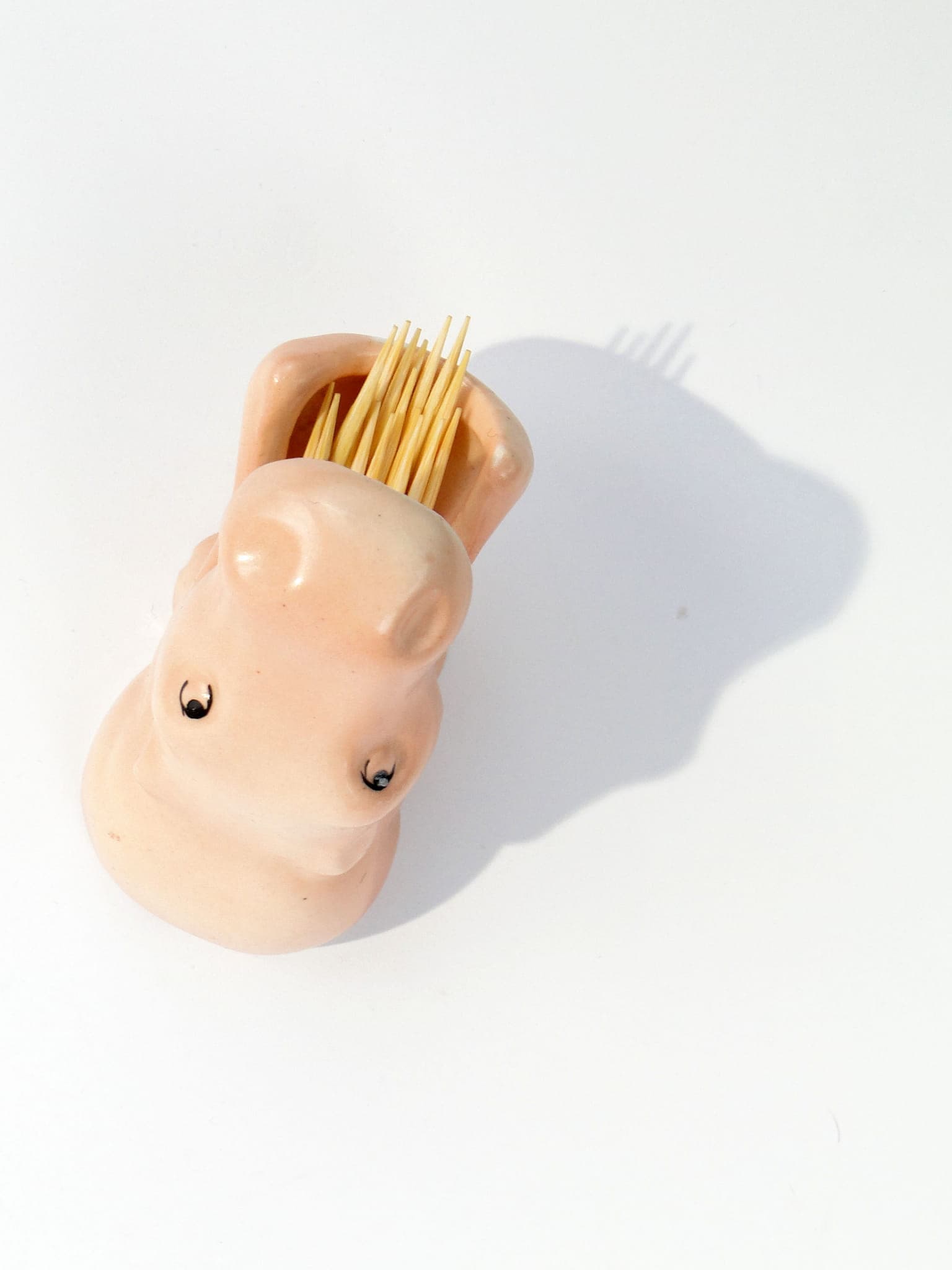 Wykałacznik Art déco, ceramika różowa, Czechosłowacja, lata 30. - 170187