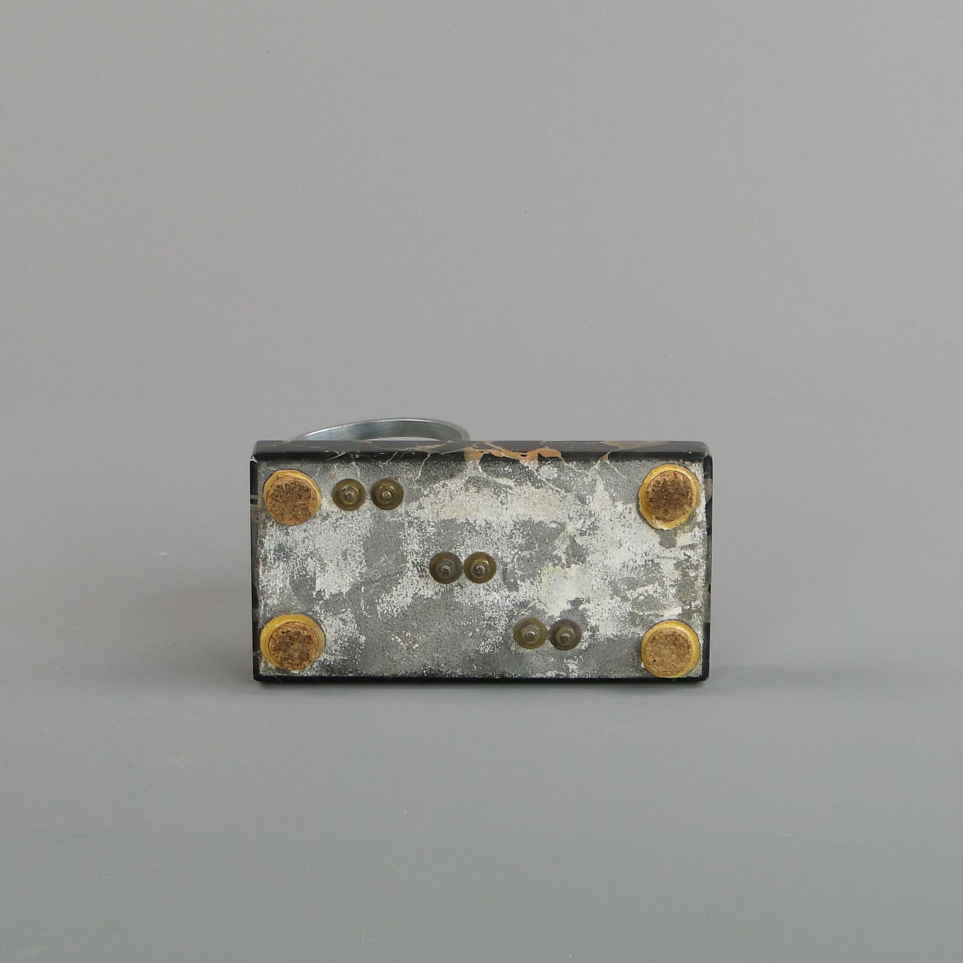 Letter Holder Art Deco, black marble, aluminum, Germany, 1930s. - 170189