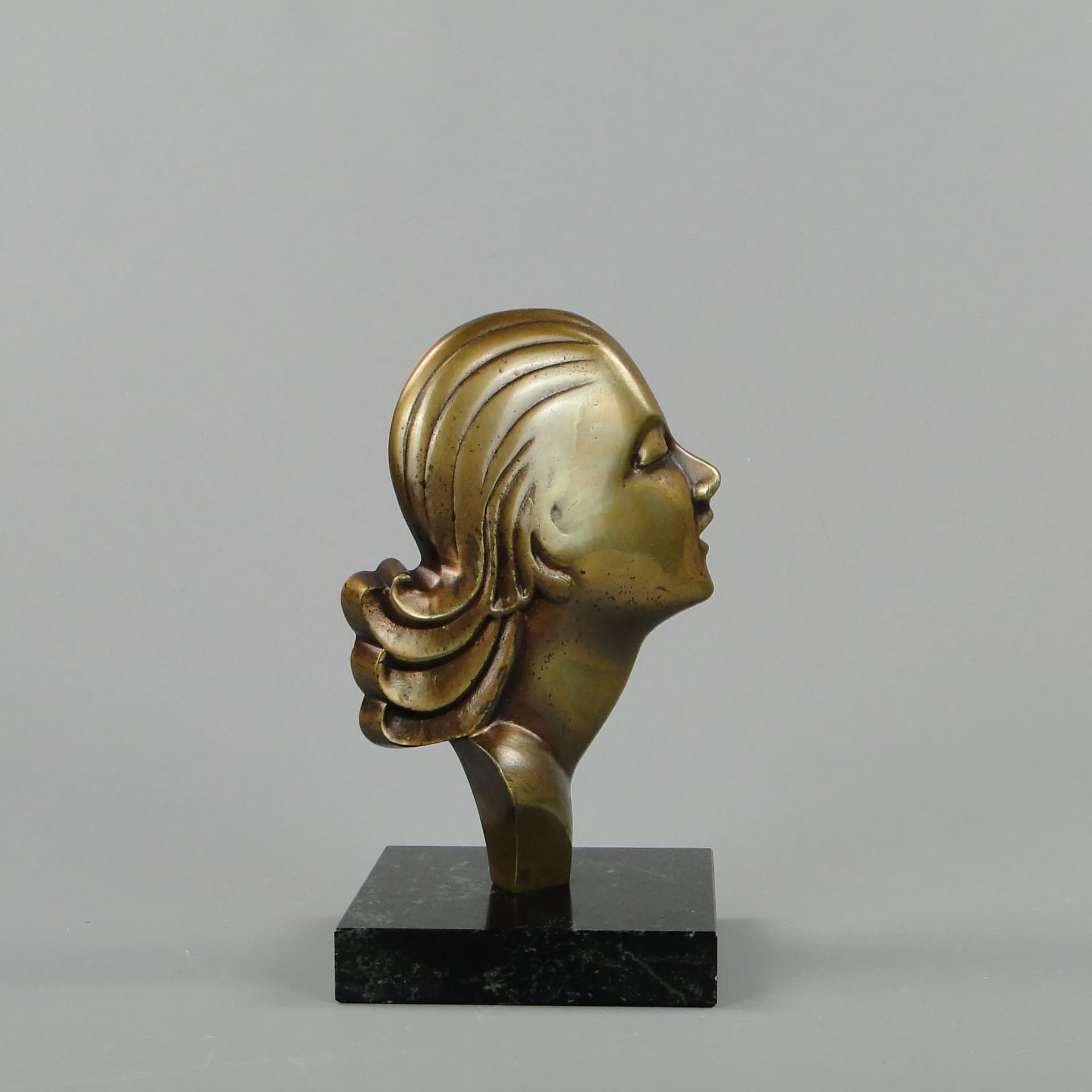 Bas-relief Ecstasy, Art Deco, golden bronze, France, 1930s - 11134