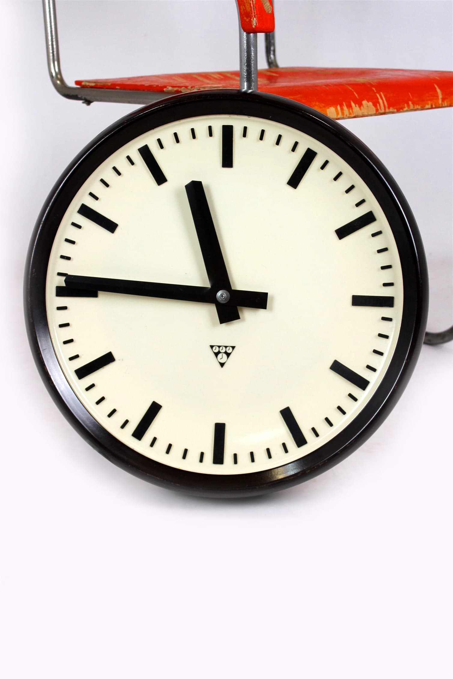 Wall lamp station, Pragotron, dark brown bakelite, Czechoslovakia, 1950s. - 170237